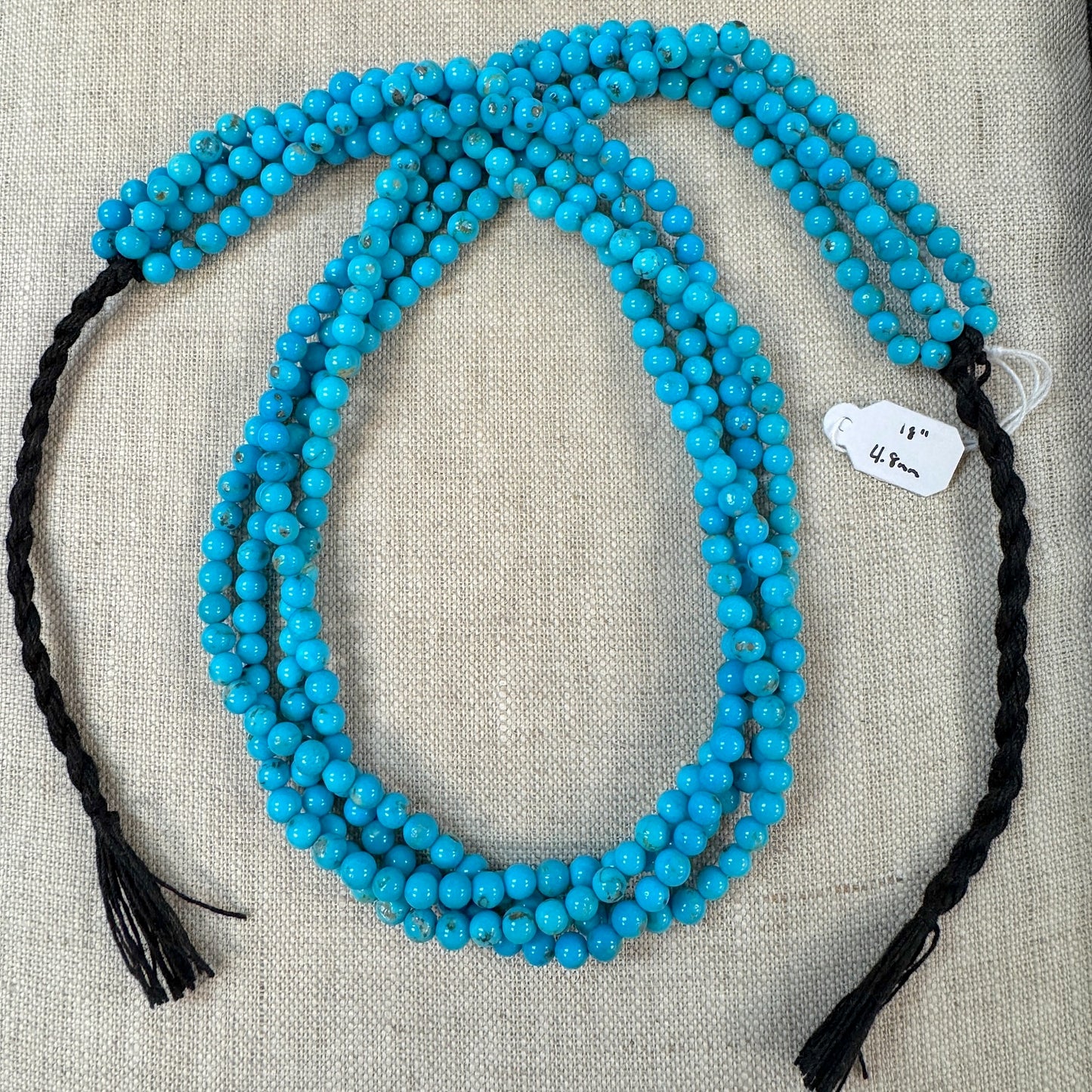 Blue Ridge/Bluebird 4.8 mm Calibrated Round Beads -- 18" strand