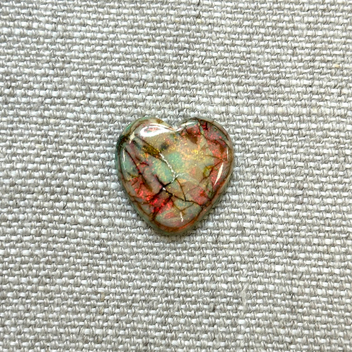 Sterling Opal 20mm Heart Cabochon