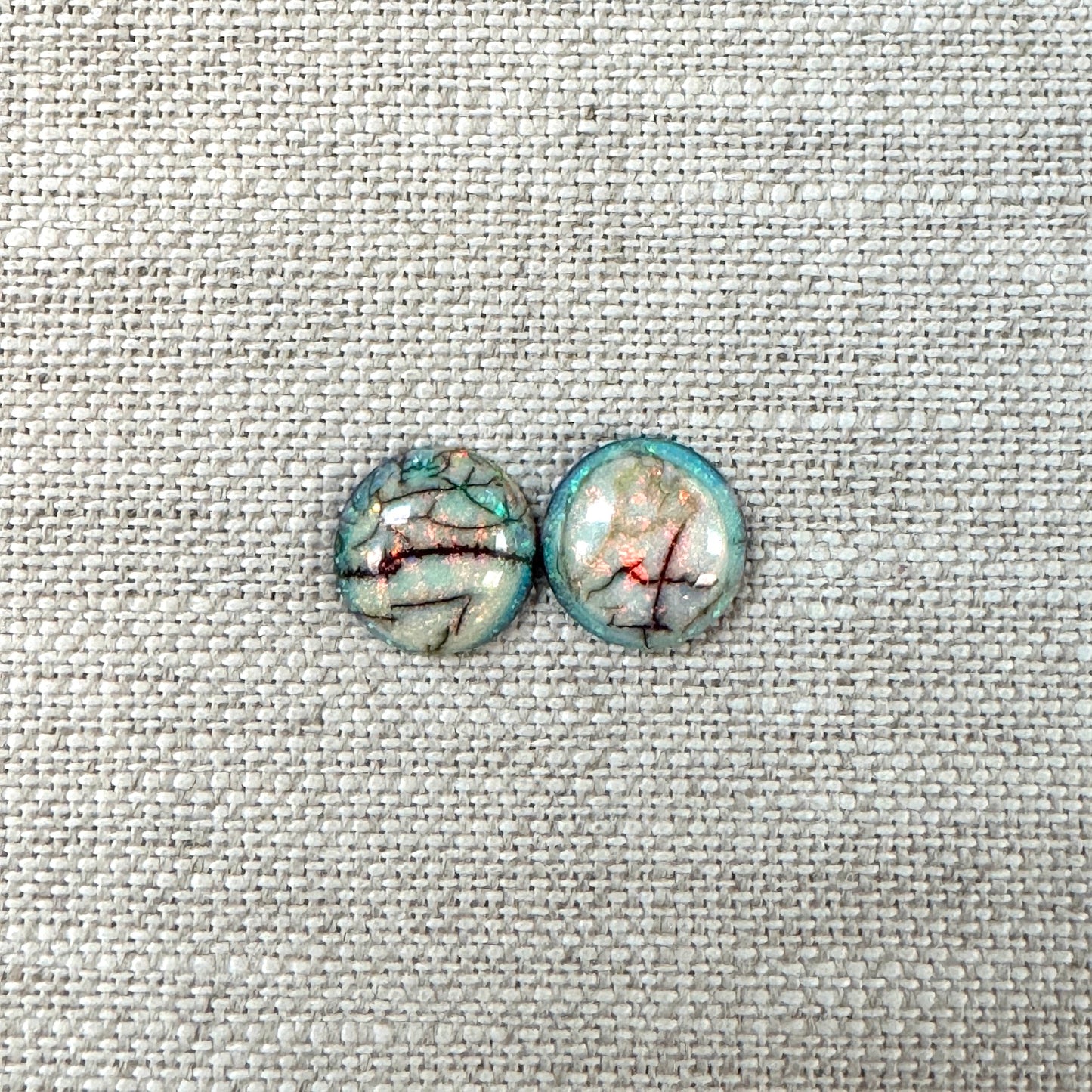 Sterling Opal 10mm Round Cabochon Set