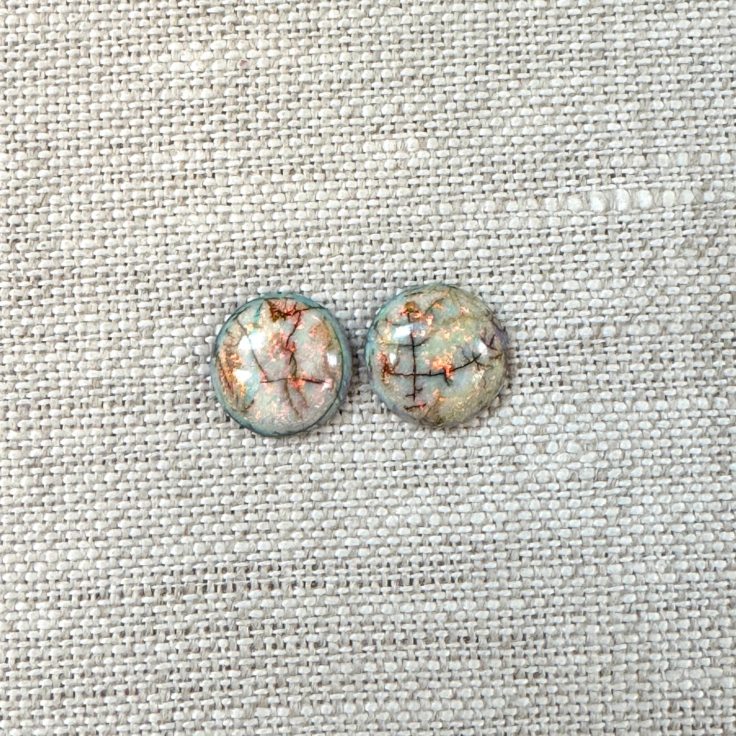 Sterling Opal 10mm Round Cabochon Set