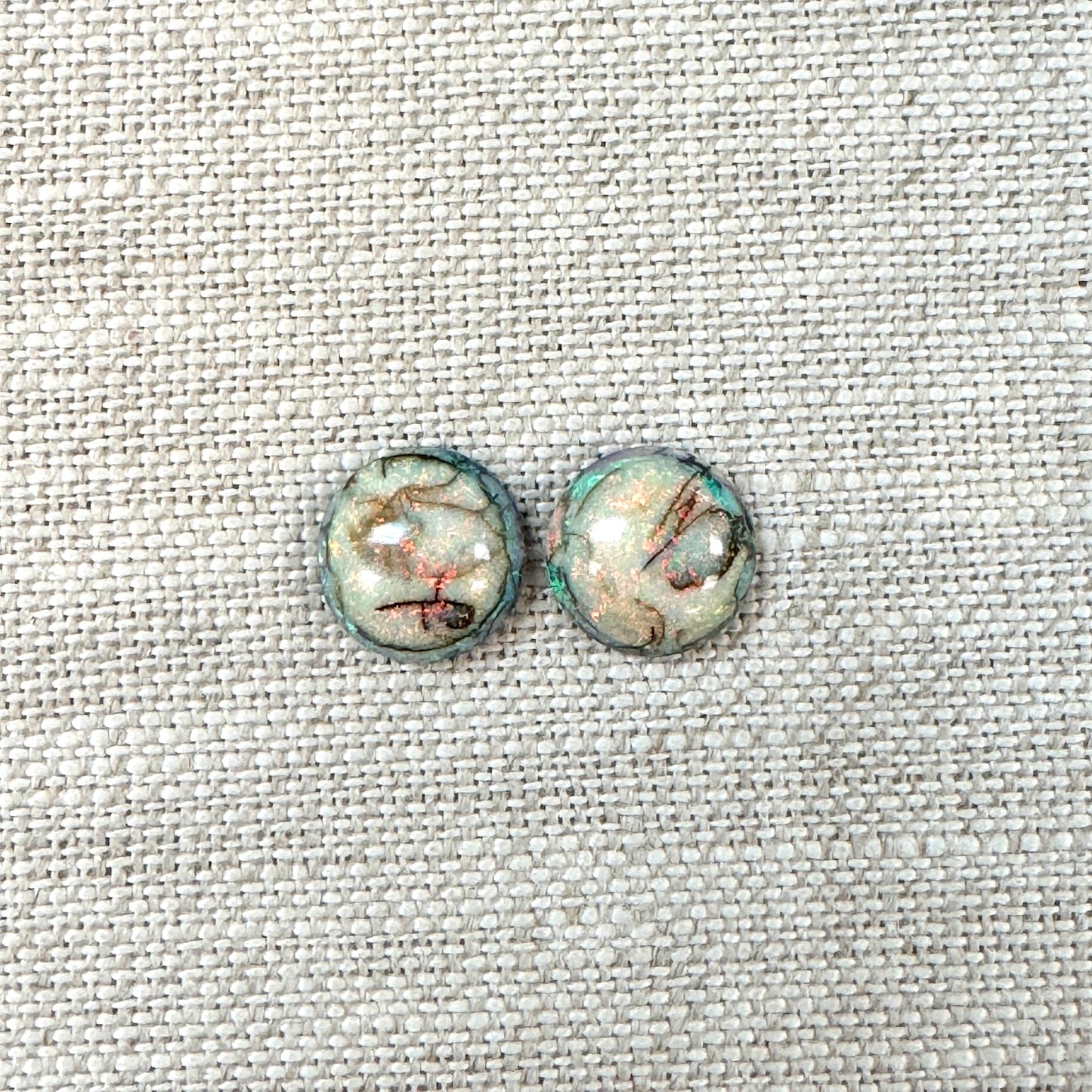 Sterling Opal 10mm Round Cabochon Set