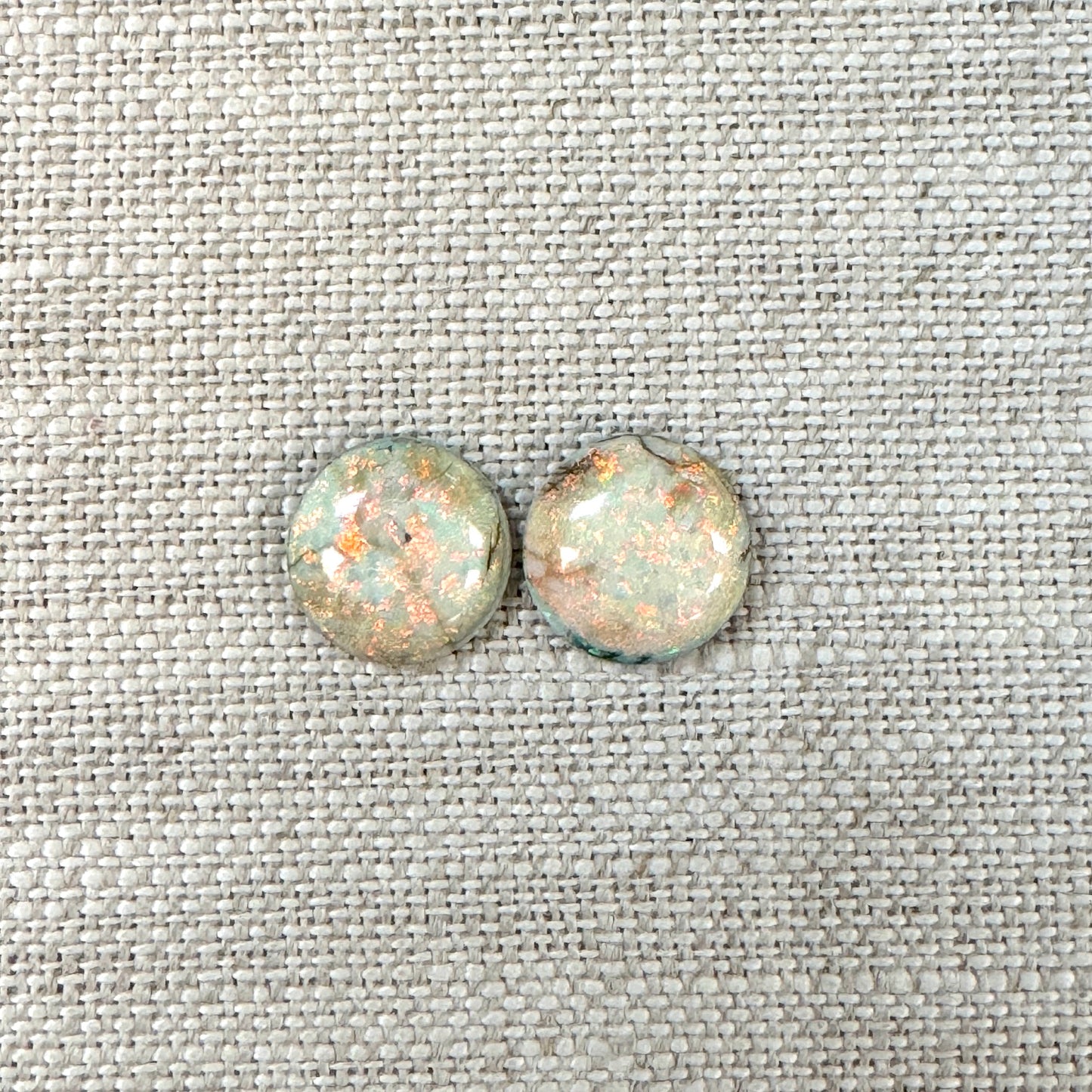 Sterling Opal 10mm Round Cabochon Set