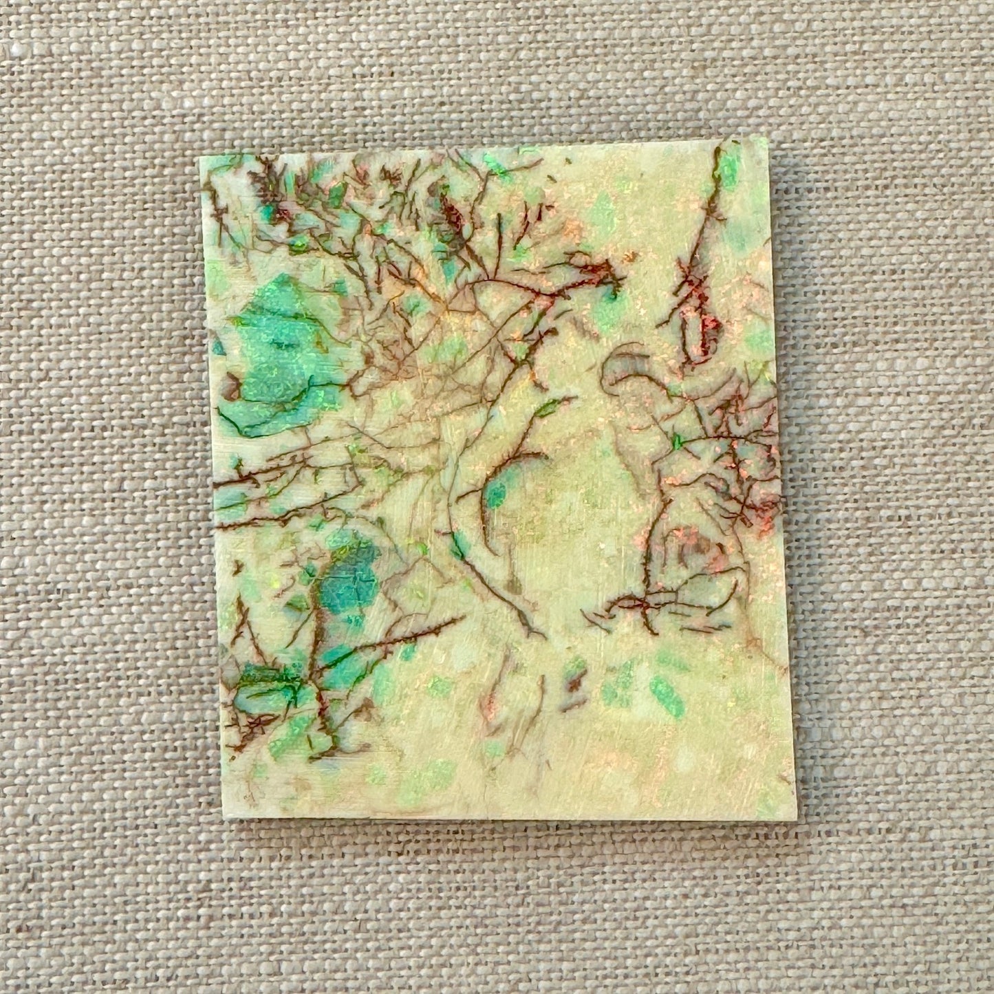 Sterling Opal Backed Rough Slab -12 grams