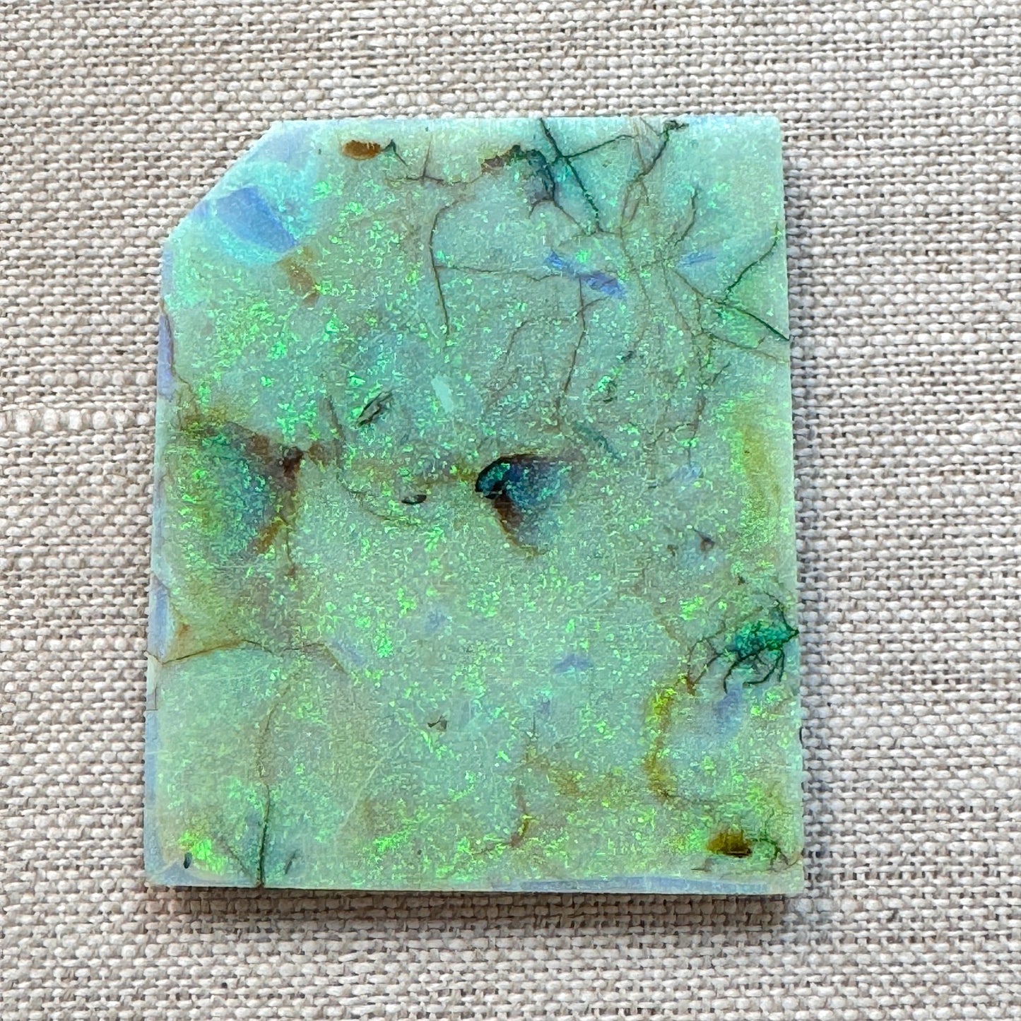 Sterling Opal Backed Rough Slab -14.3 grams