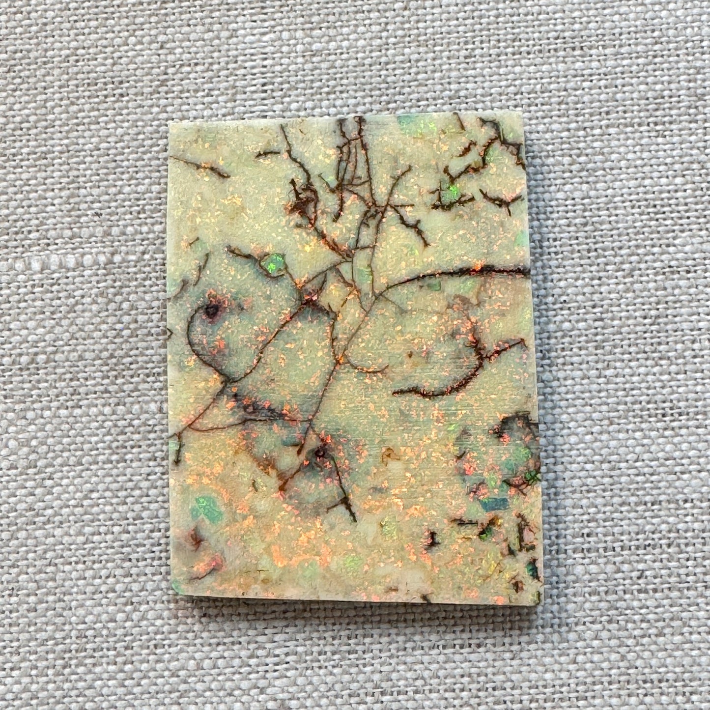 Sterling Opal Backed Rough Slab -10.5 grams