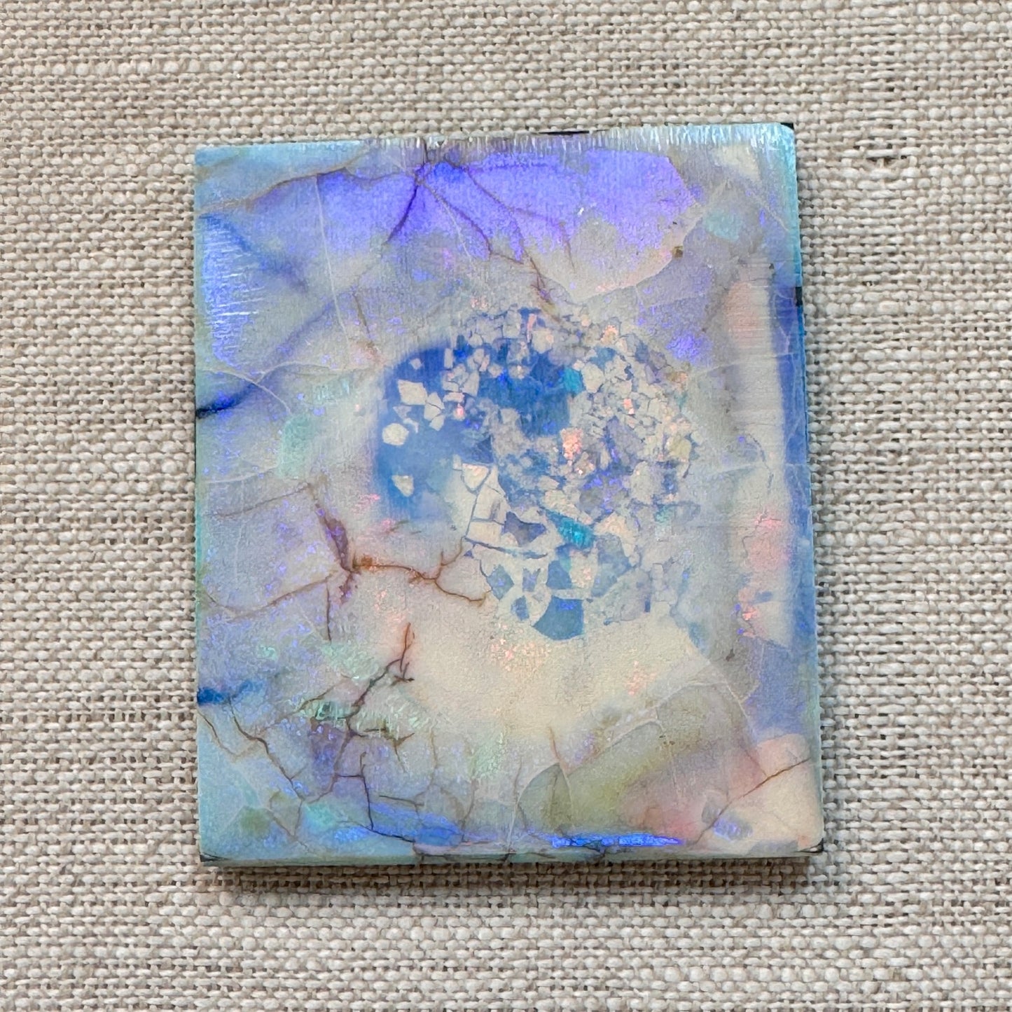Sterling Opal Backed Rough Slab -12.3 grams