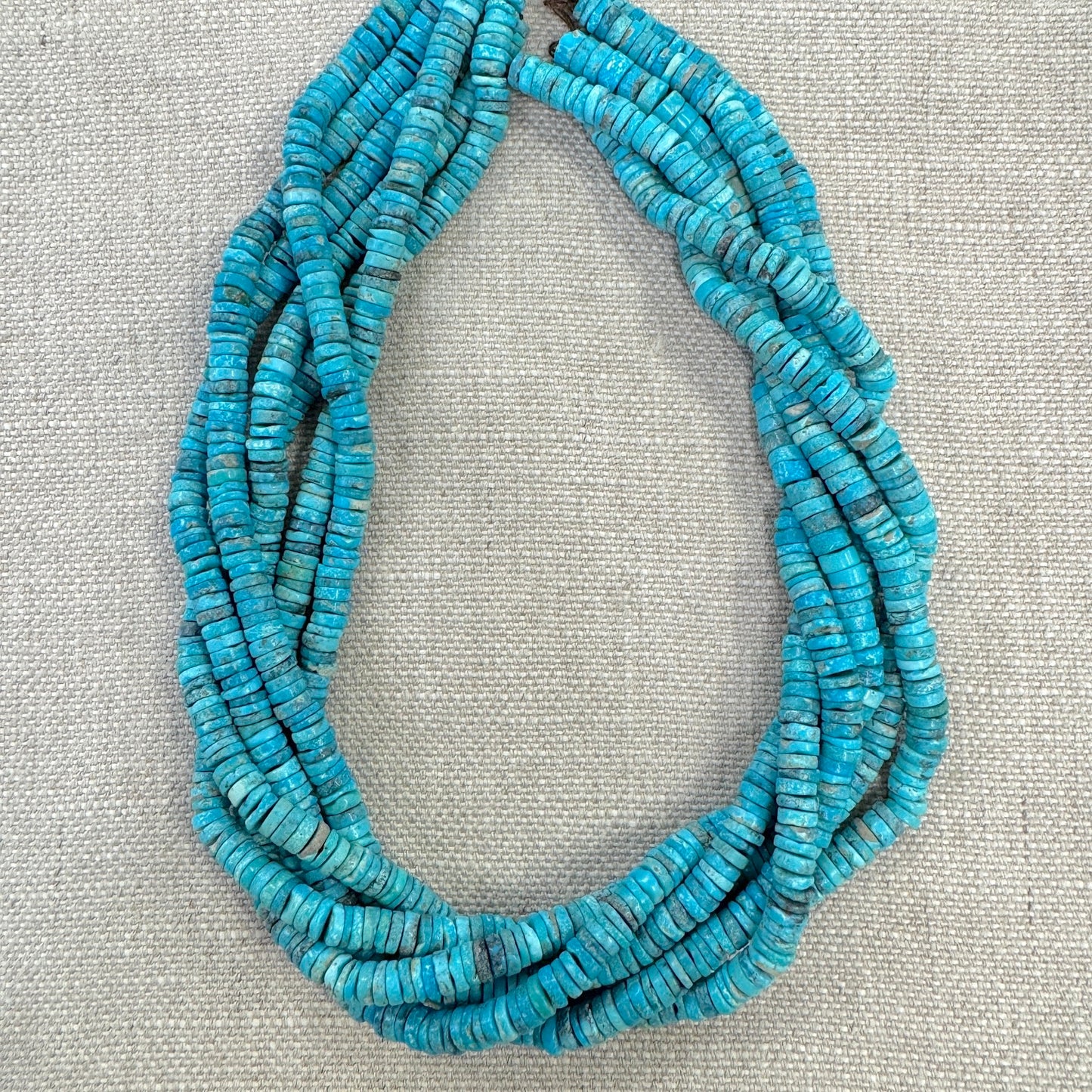 Sonoran Blue J 6mm Matte Finish Disc Bead Strands --16"