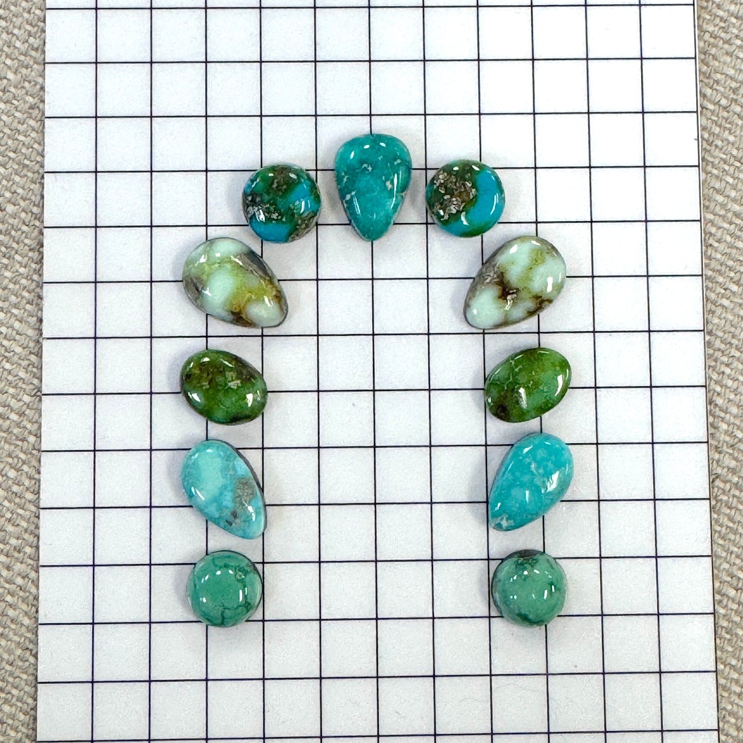 Mixed Sonoran Cabochon Buckle Set