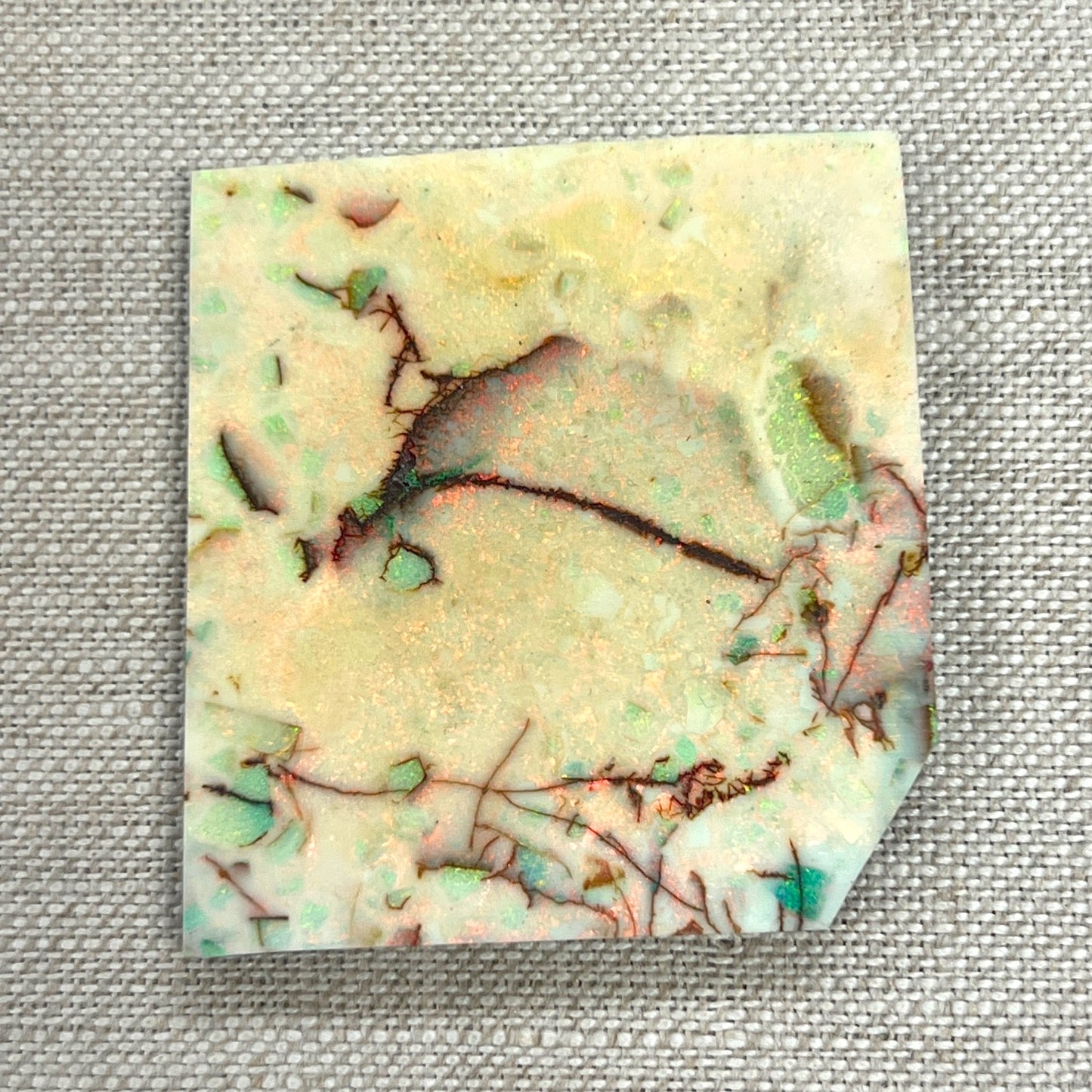 Sterling Opal Backed Rough Slab -13.5 grams