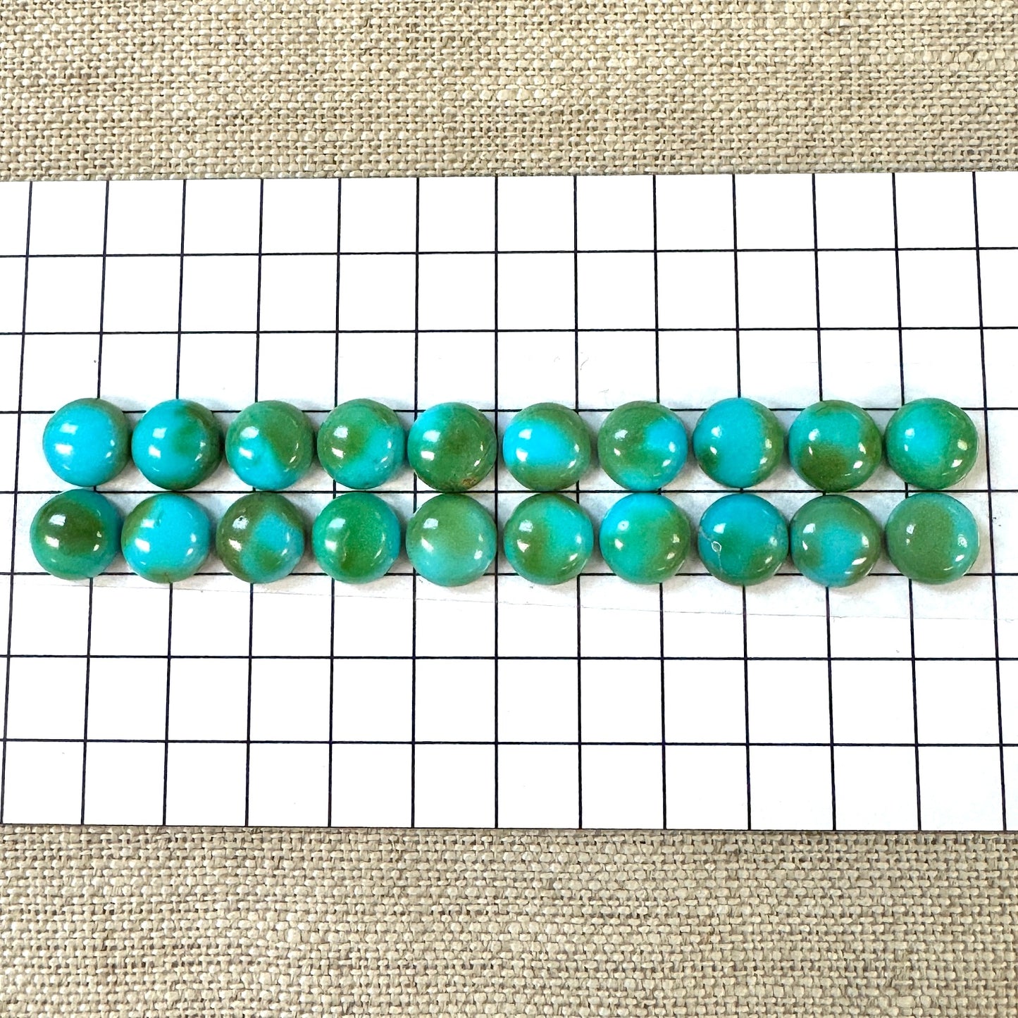 Sonoran Mountain Calibrated 7mm Round Cabochon Set -- 20 pc