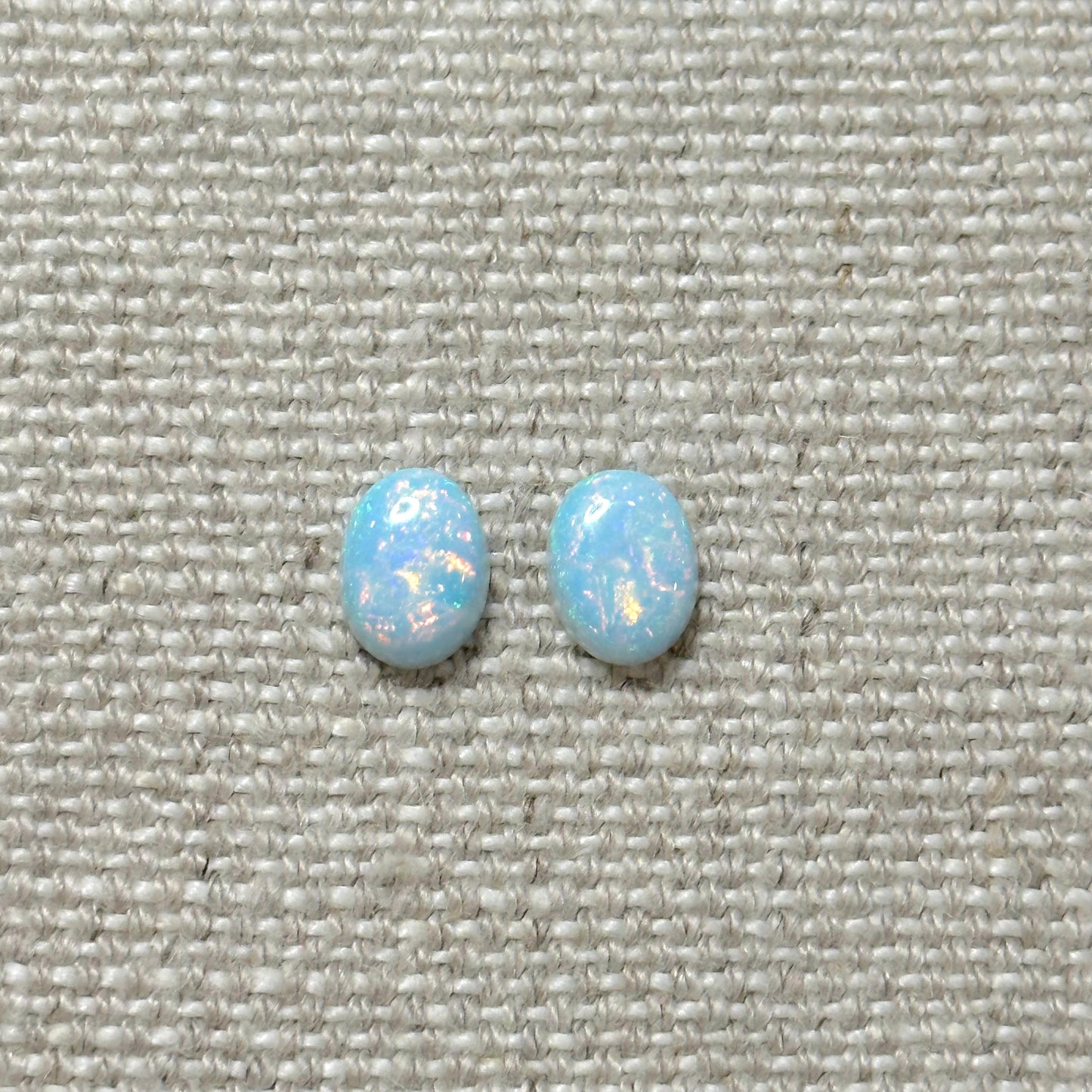 Sterling Opal 6x8mm Oval Cabochon Set