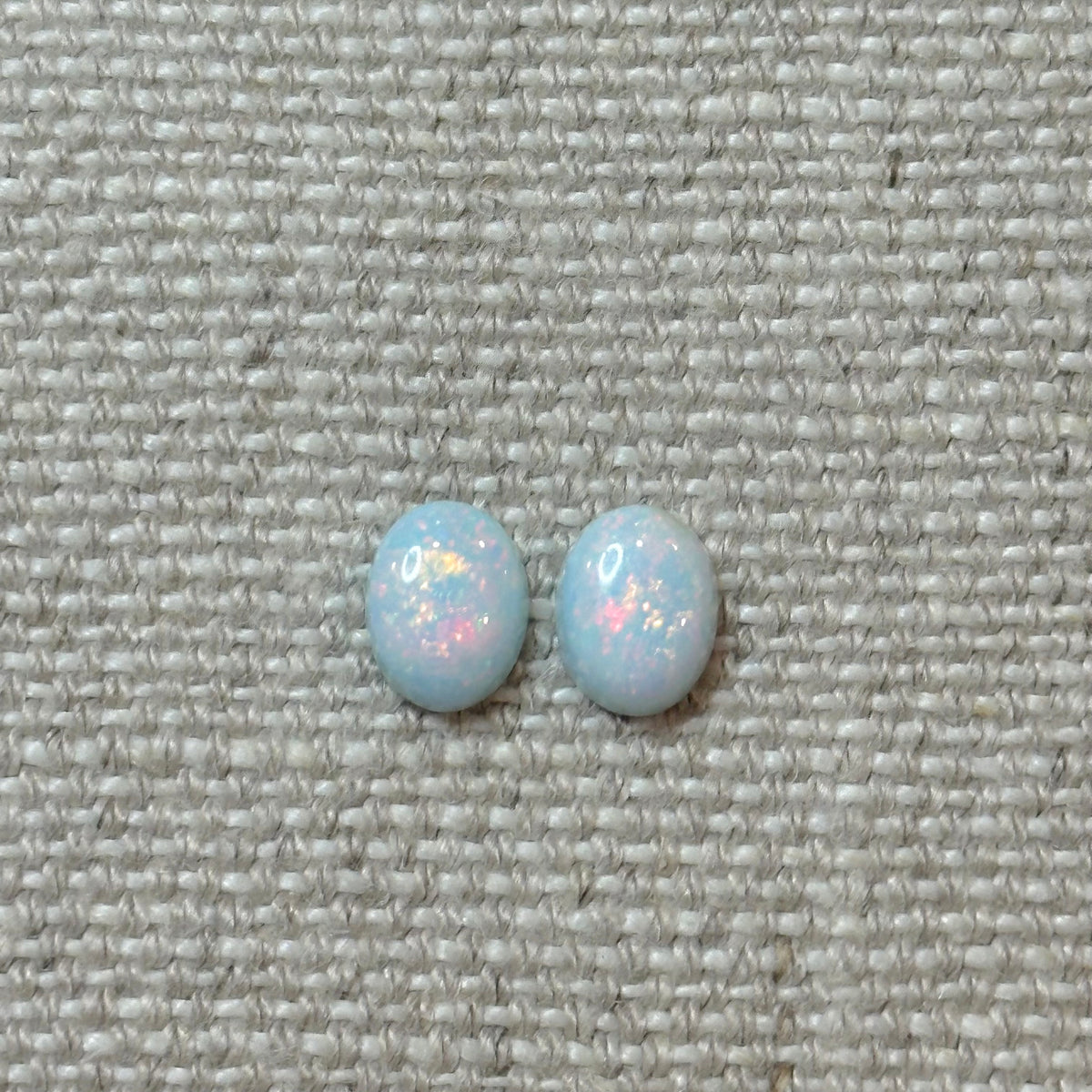 Sterling Opal 6x8mm Oval Cabochon Set
