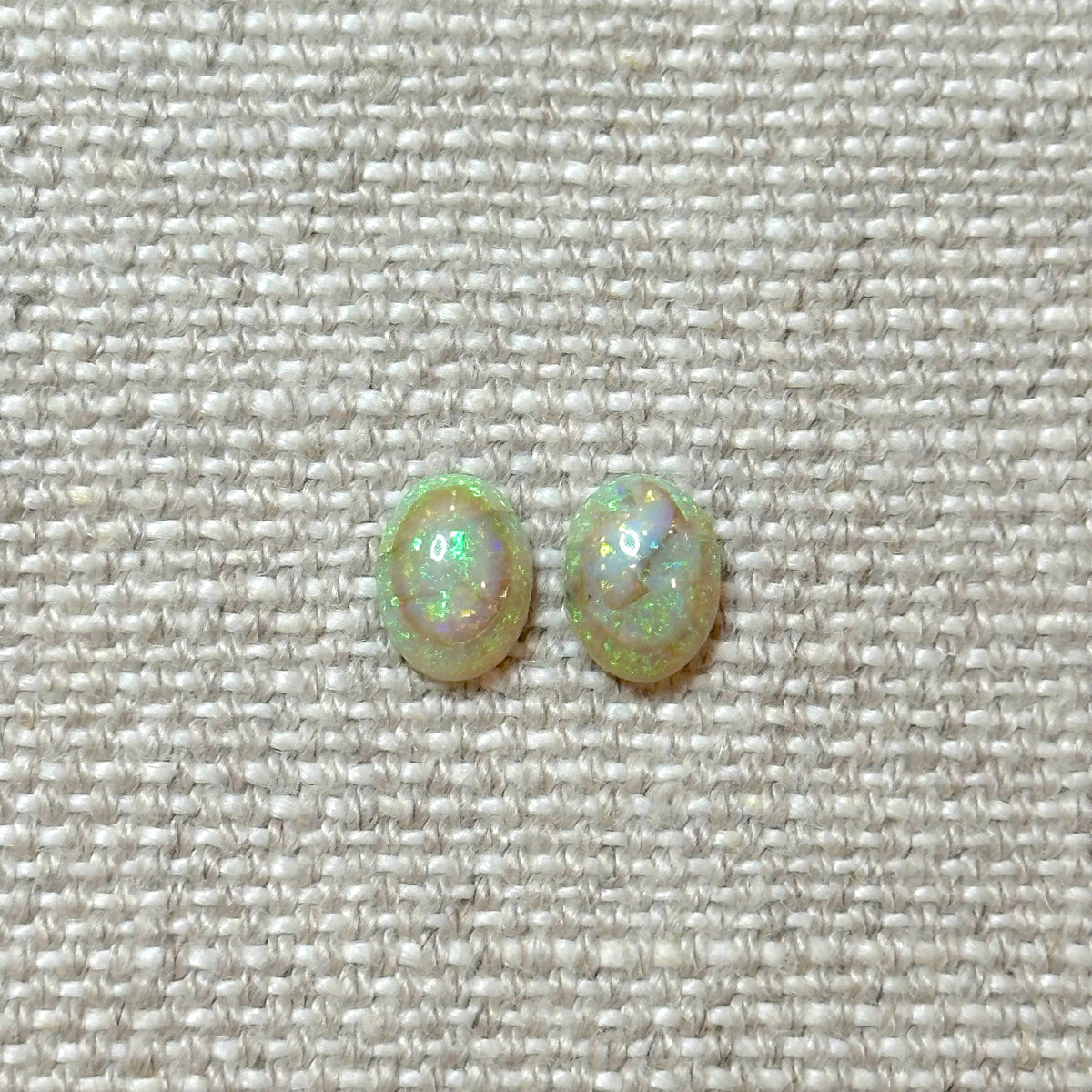 Sterling Opal 6x8mm Oval Cabochon Set