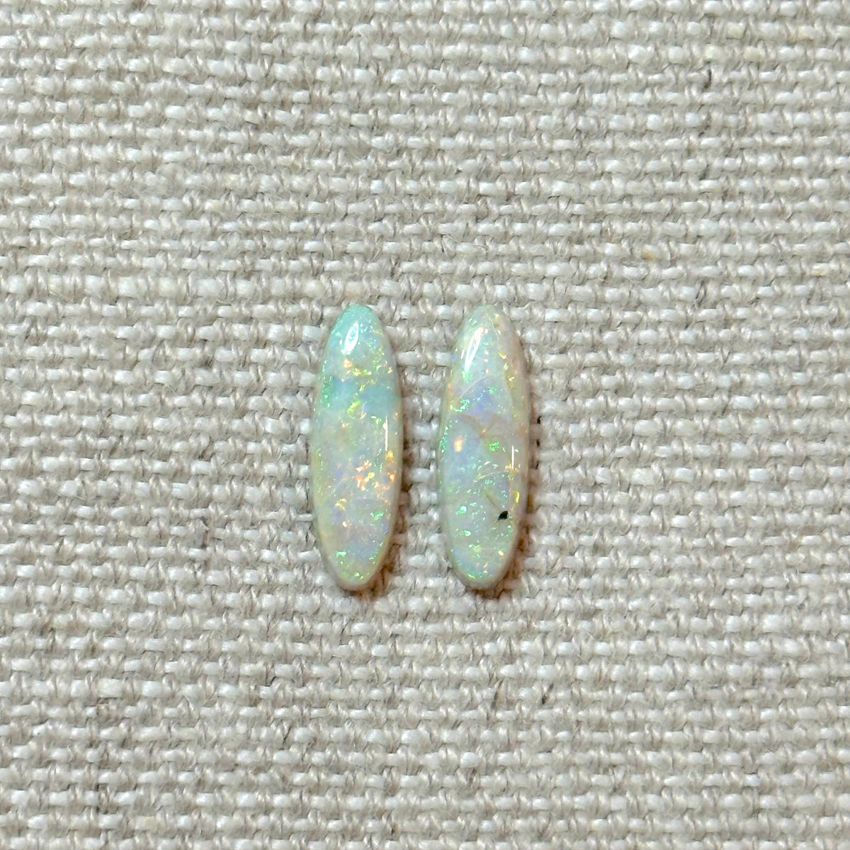 Sterling Opal 5x15mm Oval Cabochon Set
