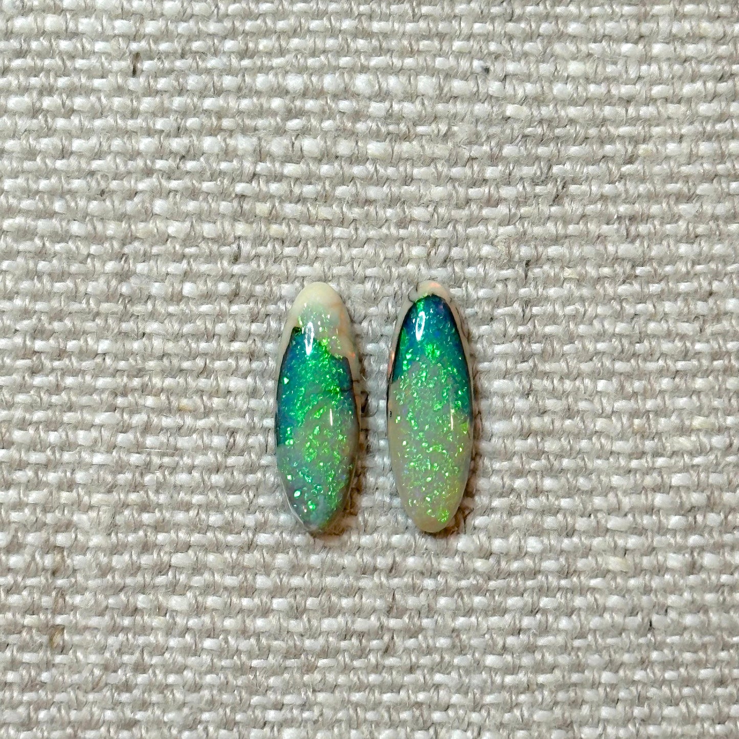 Sterling Opal 5x15mm Oval Cabochon Set
