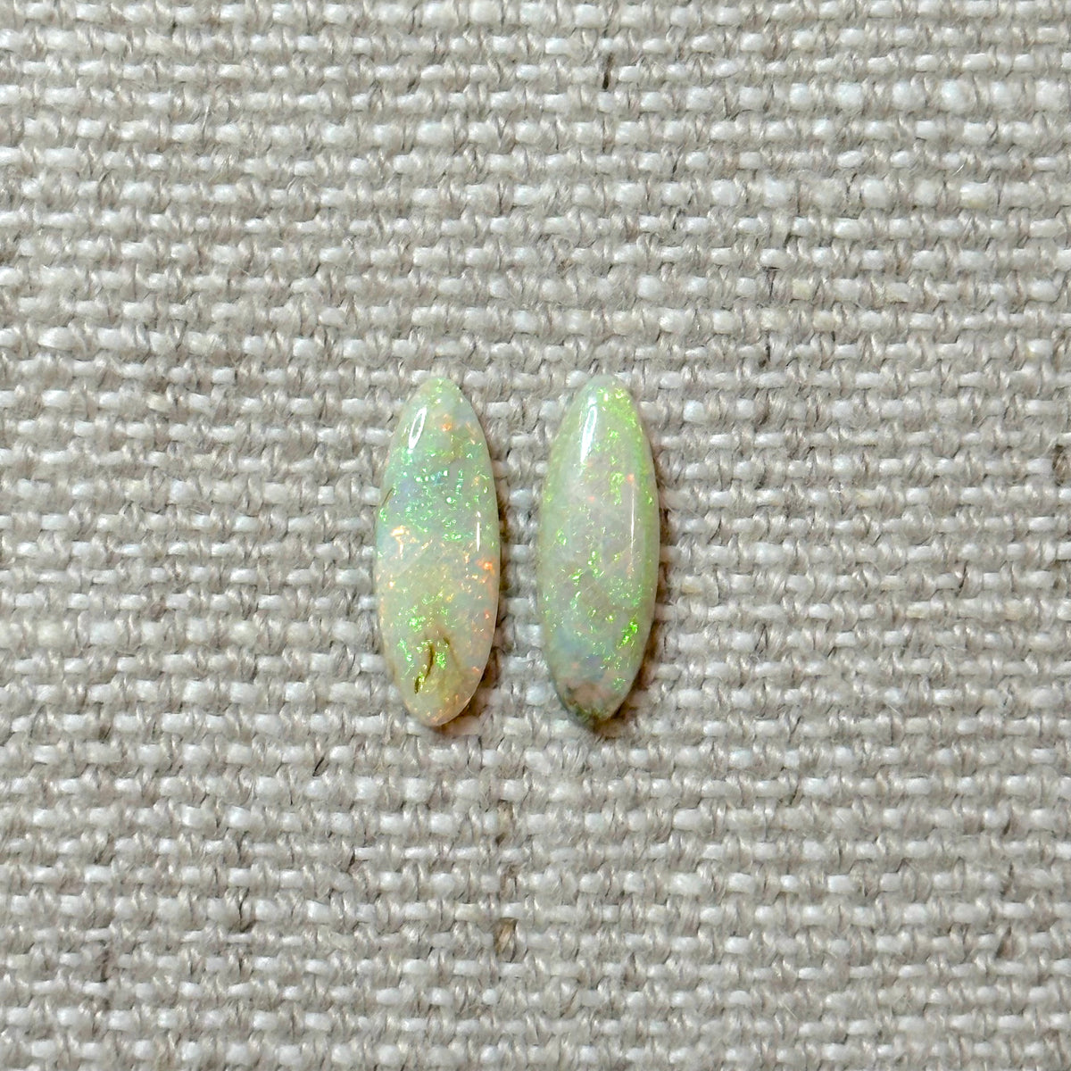 Sterling Opal 5x15mm Oval Cabochon Set