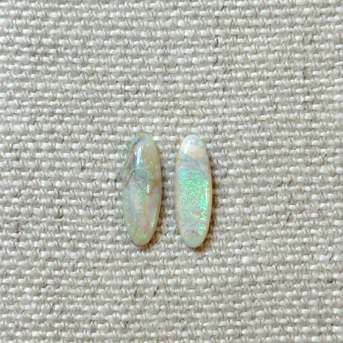 Sterling Opal 5x15mm Oval Cabochon Set