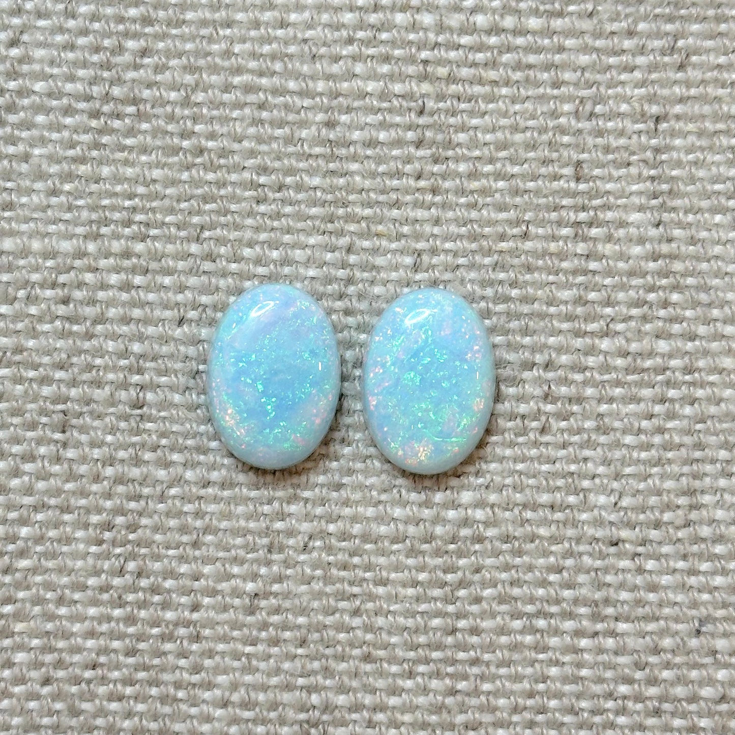Sterling Opal 10x14mm Pear Cabochon Set