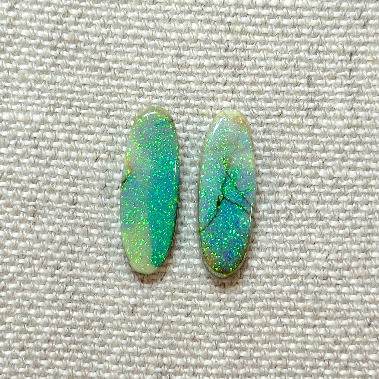 Sterling Opal 8x24mm Oval Cabochon Set