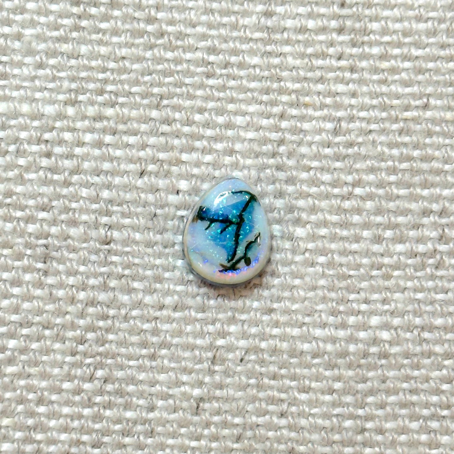 Sterling Opal 8x10mm Pear Cabochon