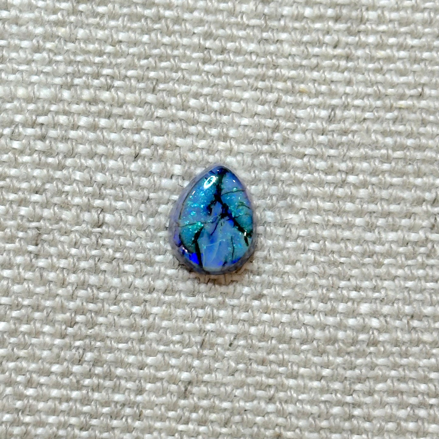 Sterling Opal 8x10mm Pear Cabochon