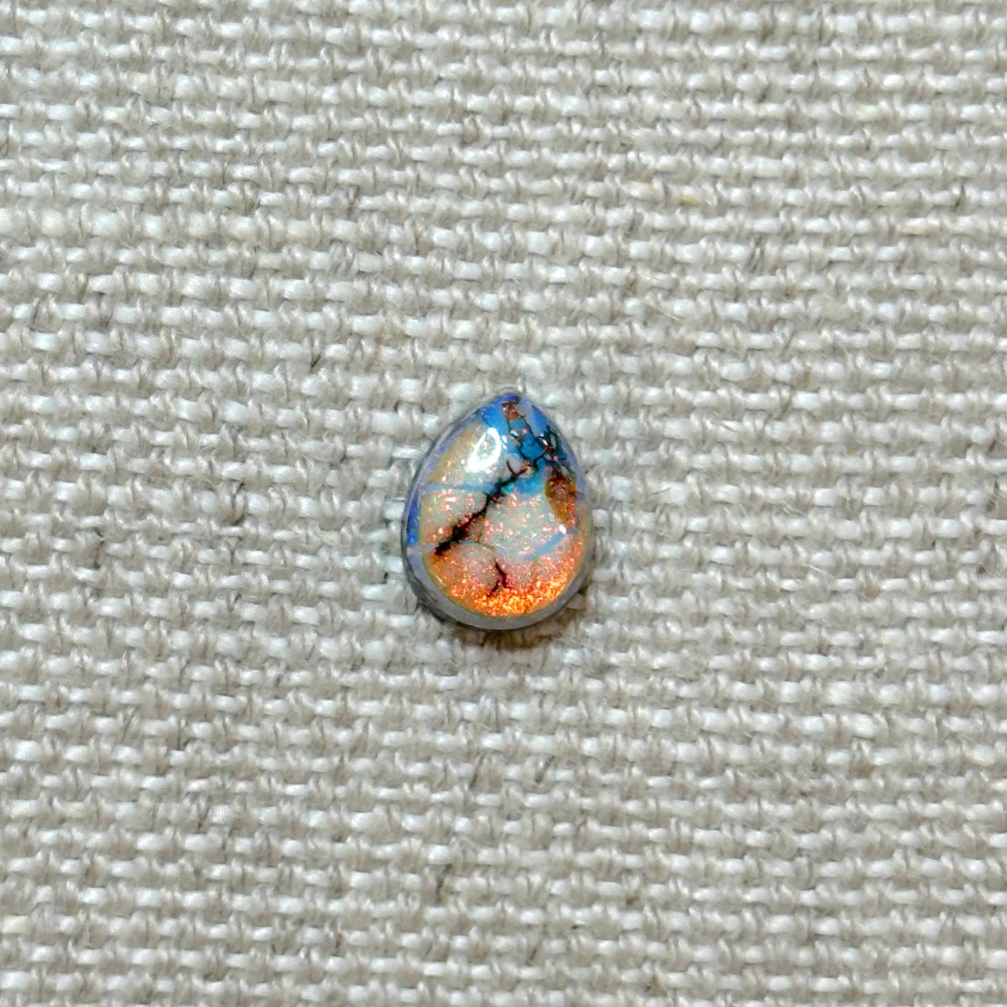 Sterling Opal 8x10mm Pear Cabochon