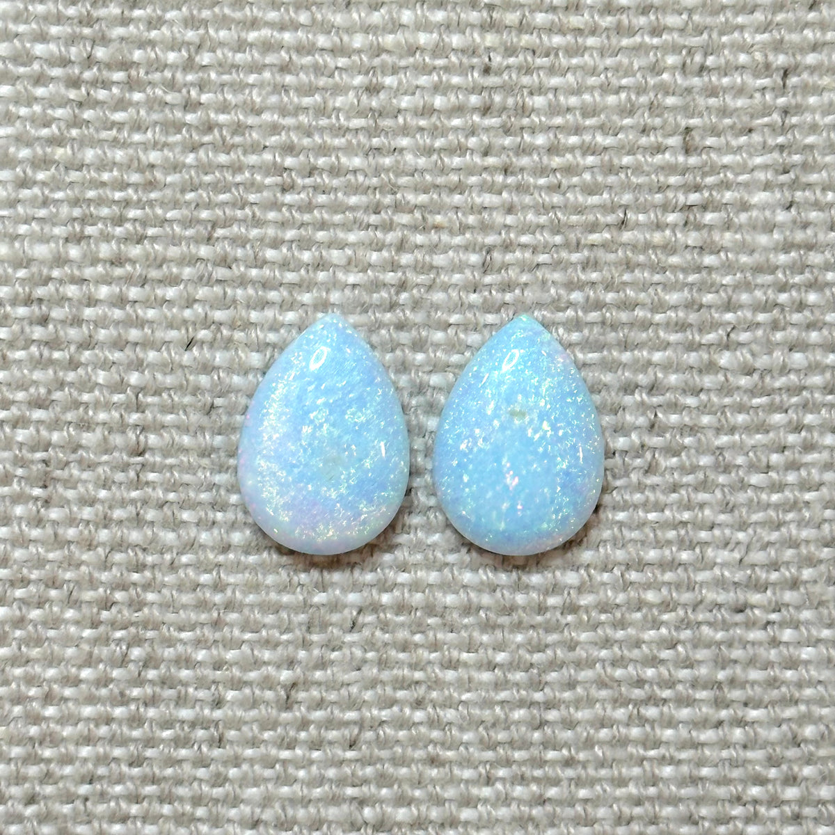 Sterling Opal 10x14mm Pear Cabochon Set