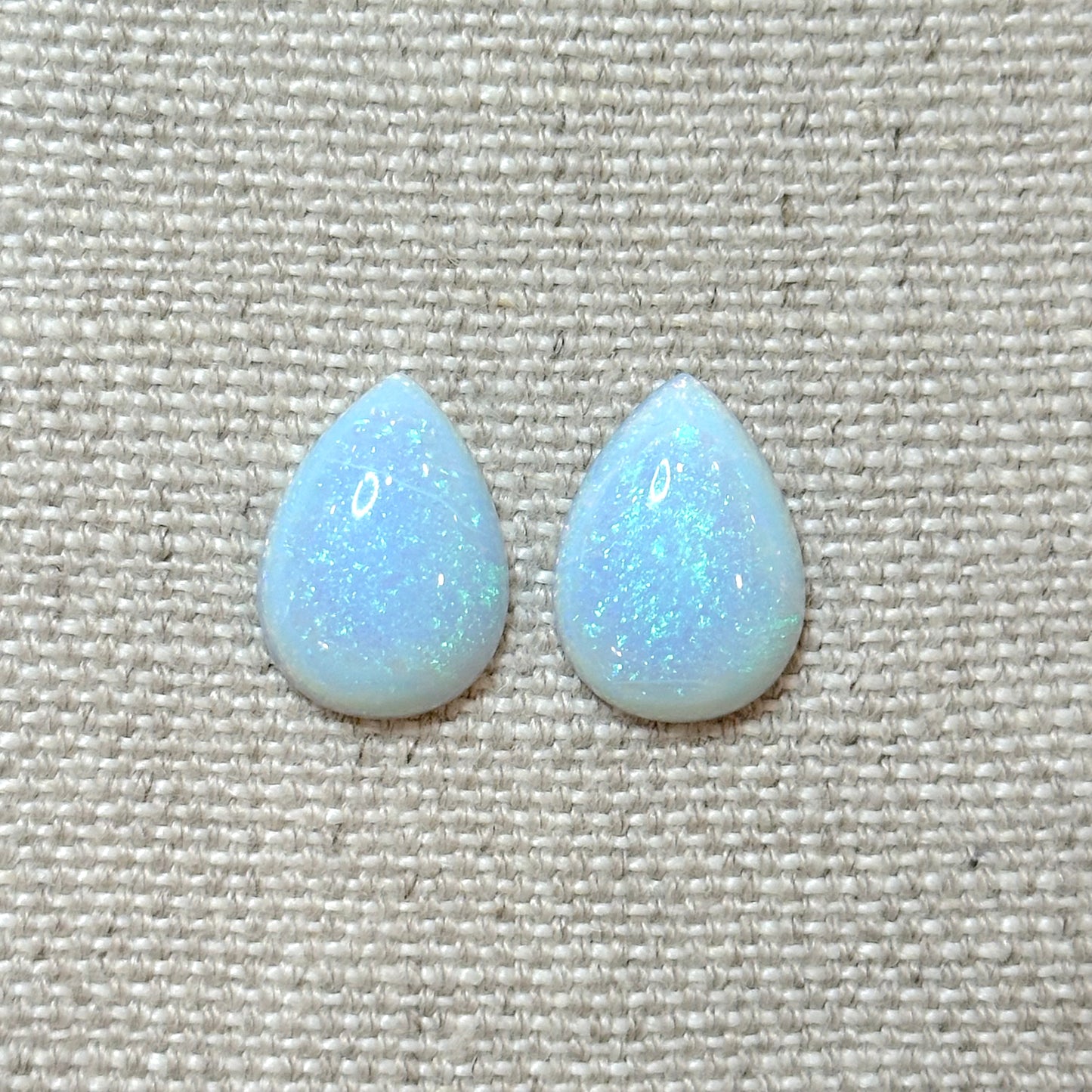 Sterling Opal 13x18mm Pear Cabochon Set