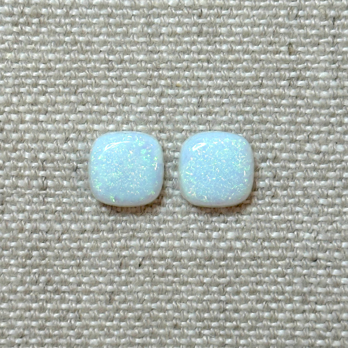 Sterling Opal 10mm Cushion Cut Square Cabochon Set