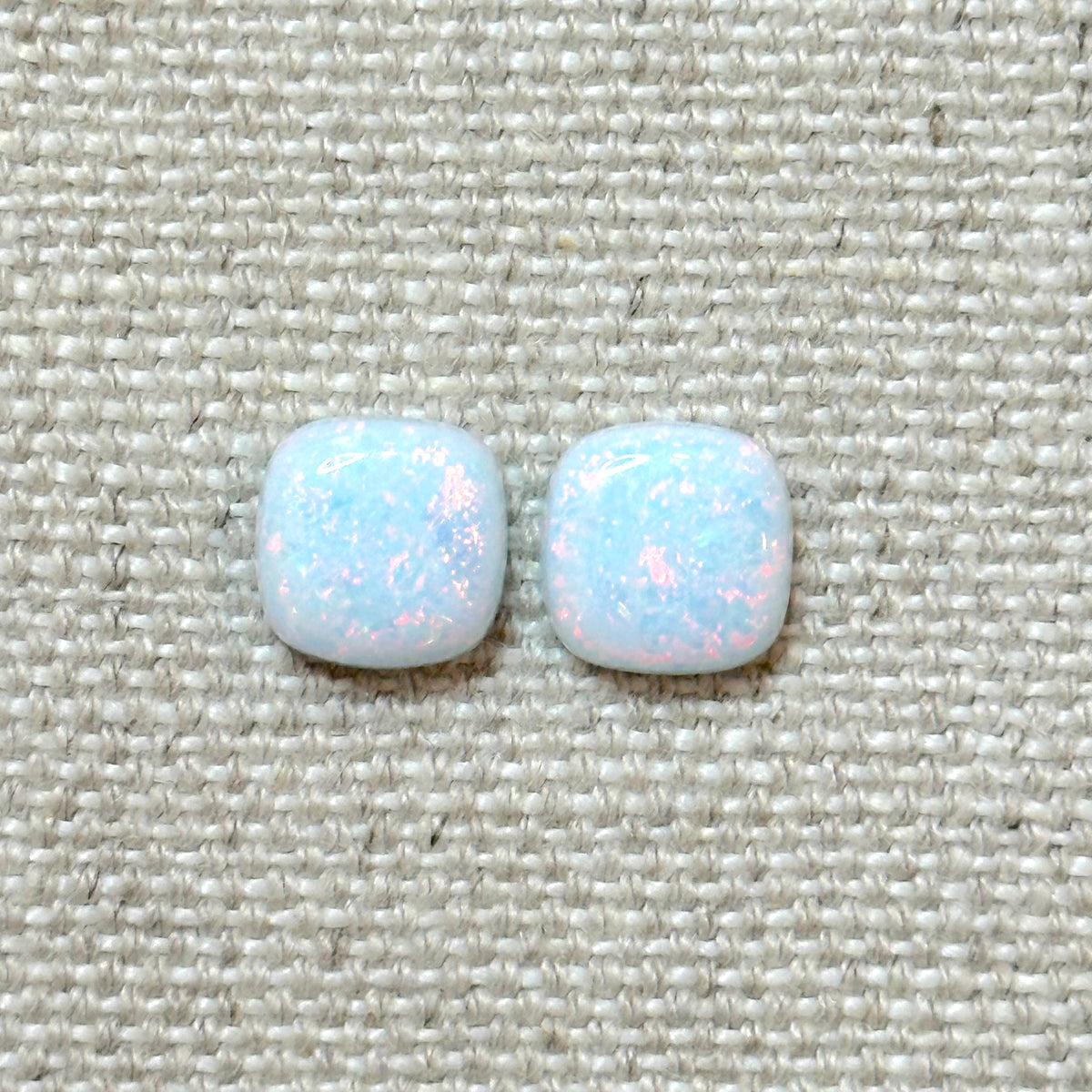 Sterling Opal 10mm Cushion Cut Square Cabochon Set