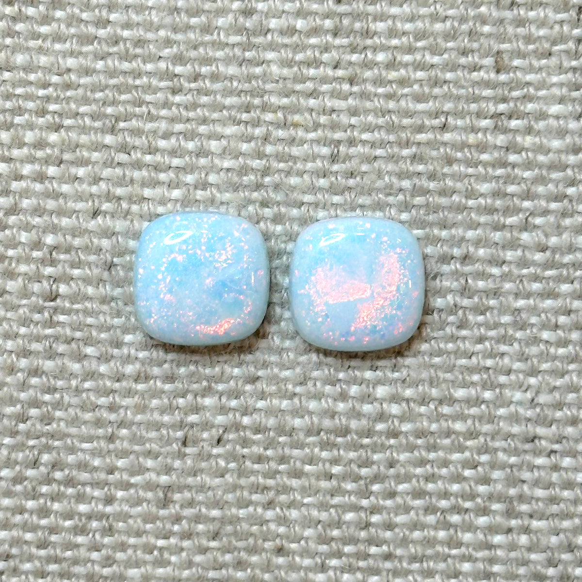 Sterling Opal 10mm Cushion Cut Square Cabochon Set