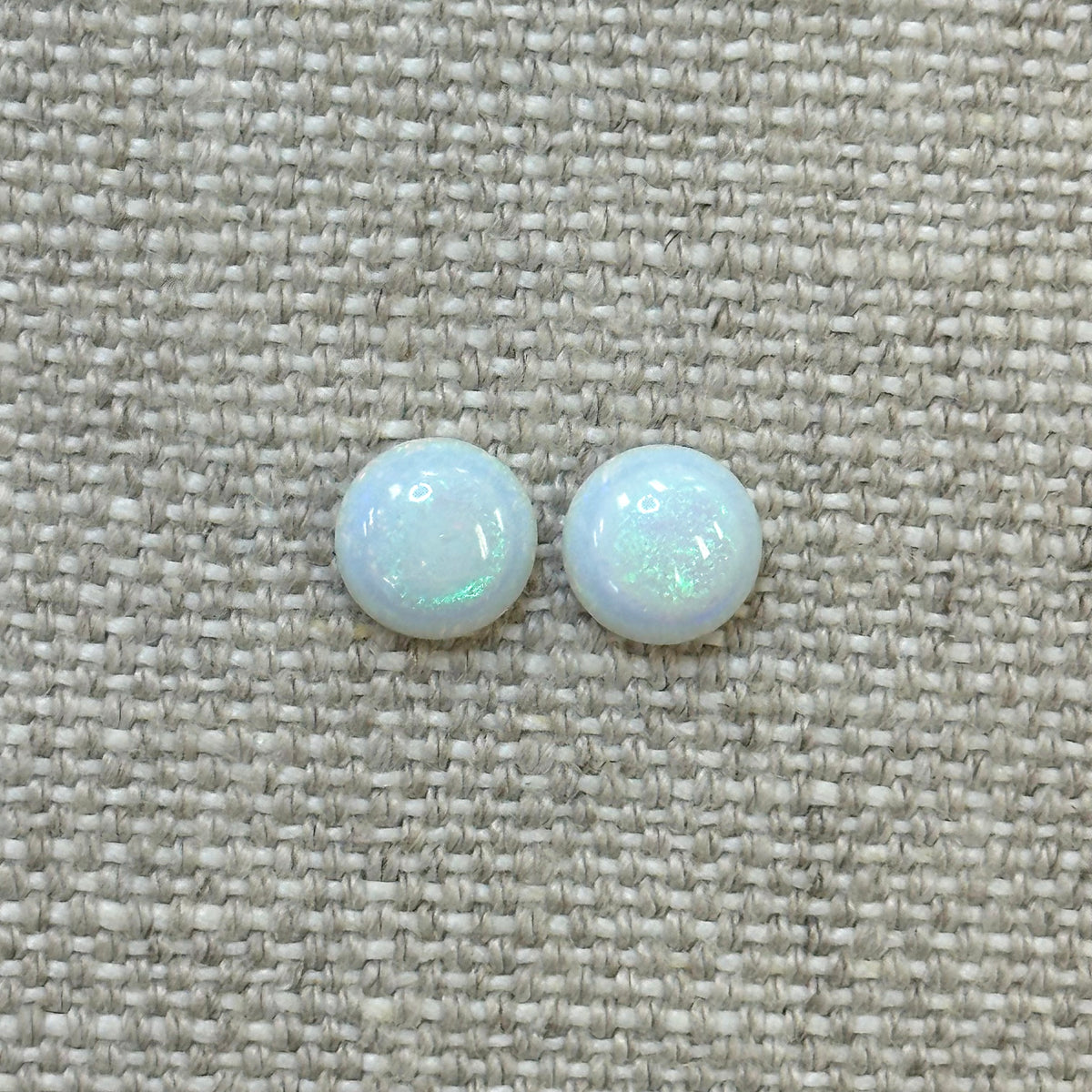 Sterling Opal 8mm Round Cabochon Set
