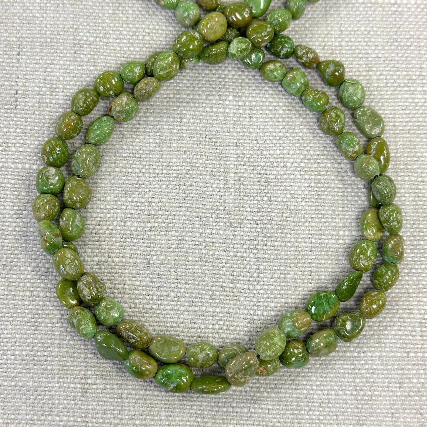 Kingman Emerald Valley 7.2-7.8mm Freeform Nugget Strands -- 16"