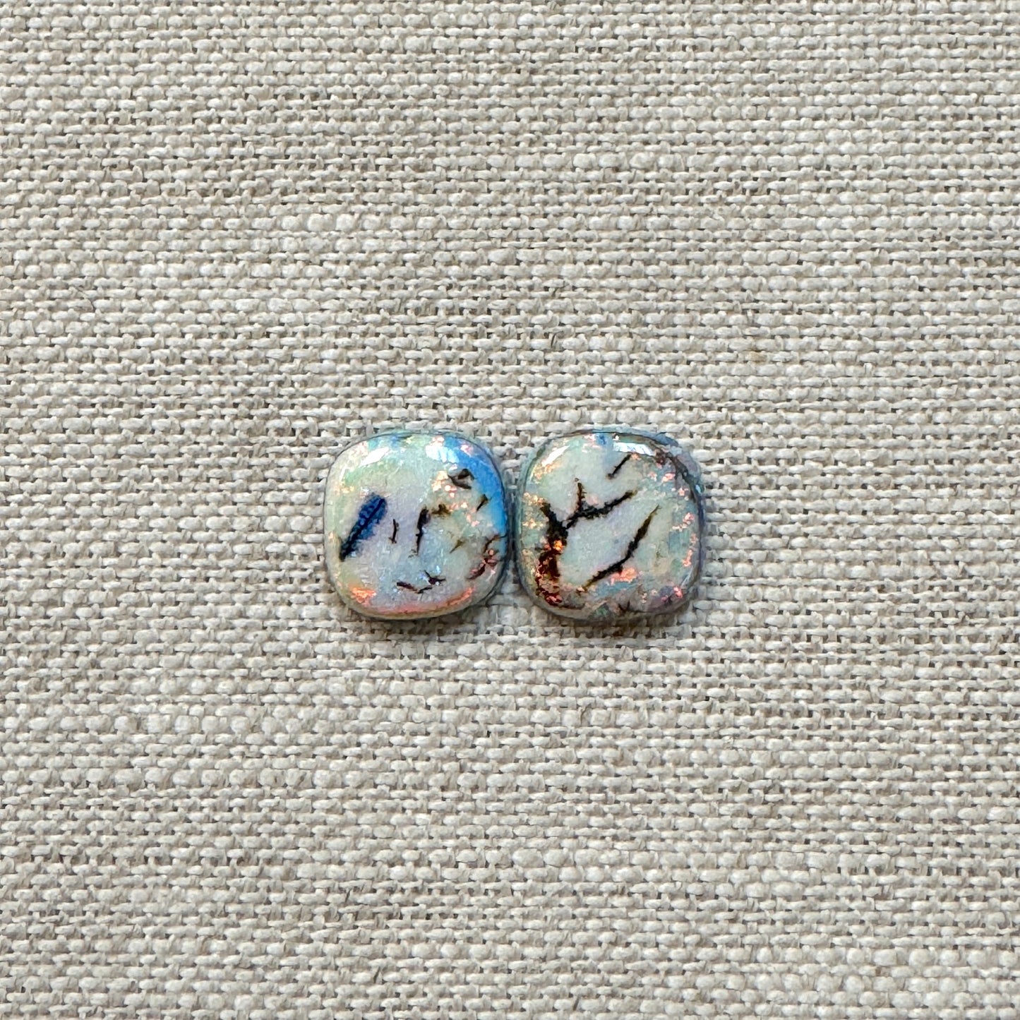 Sterling Opal 10mm Cushion Cut Square Cabochon Set