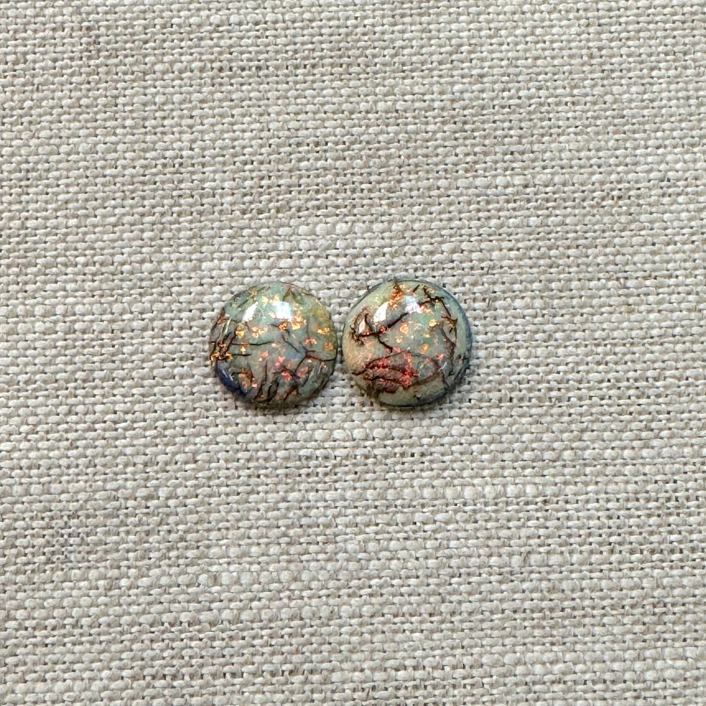 Sterling Opal 10mm Round Cabochon Set