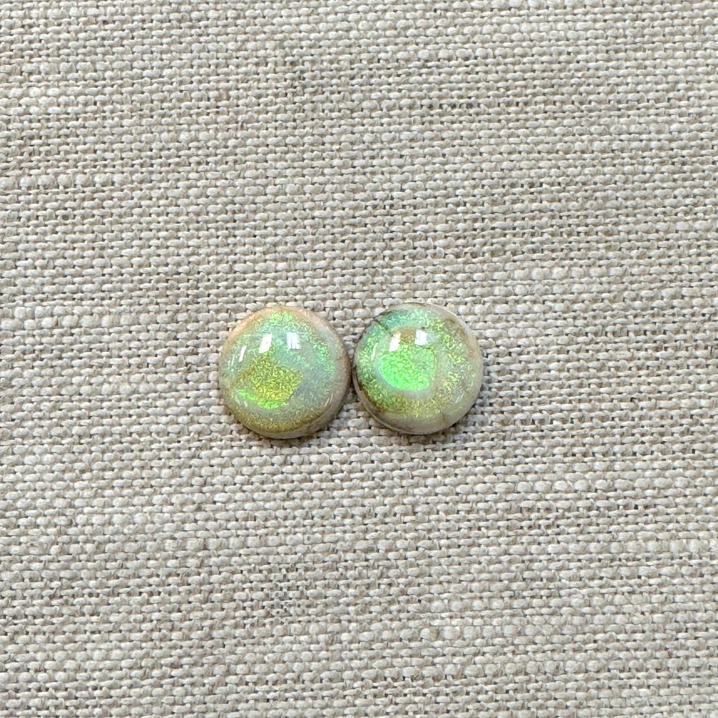 Sterling Opal 10mm Round Cabochon Set