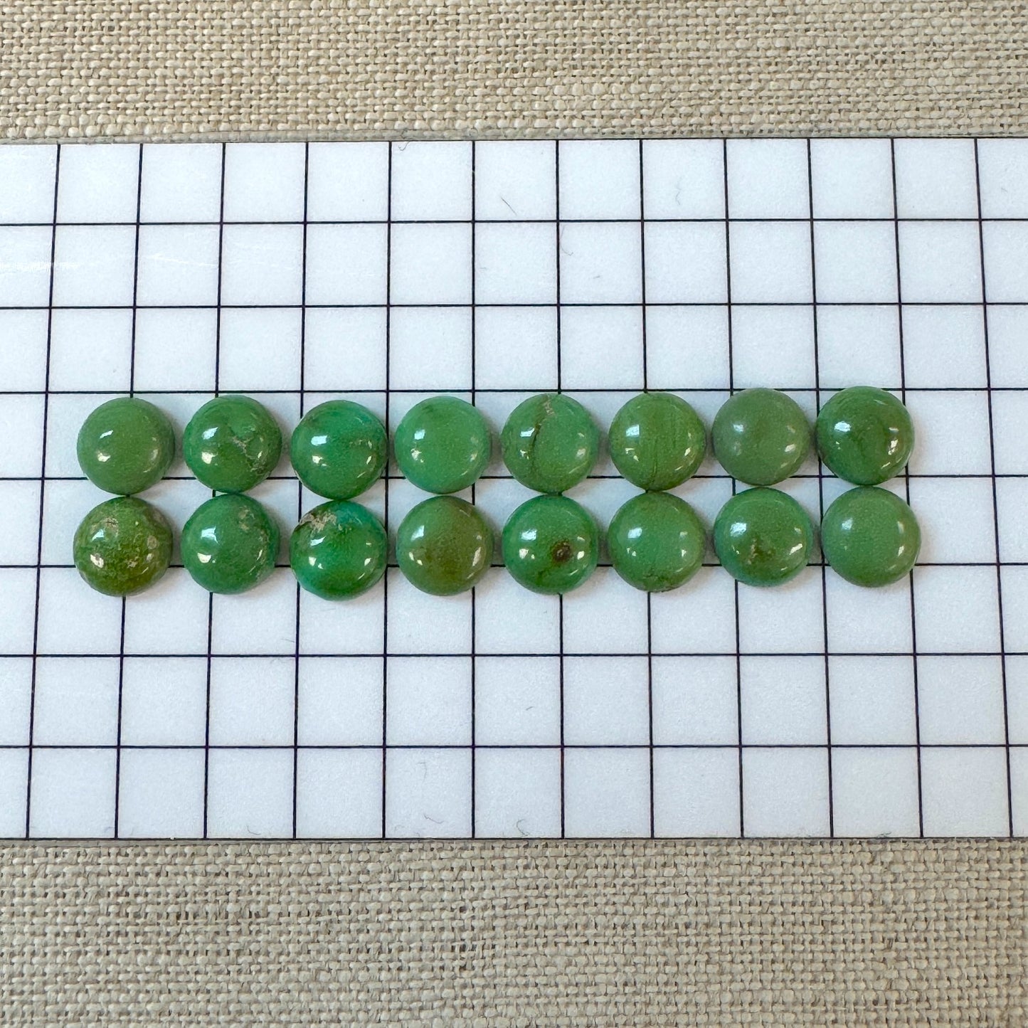 Sonoran Gold 7mm Round Calibrated Cabochon Set - 16 Pieces