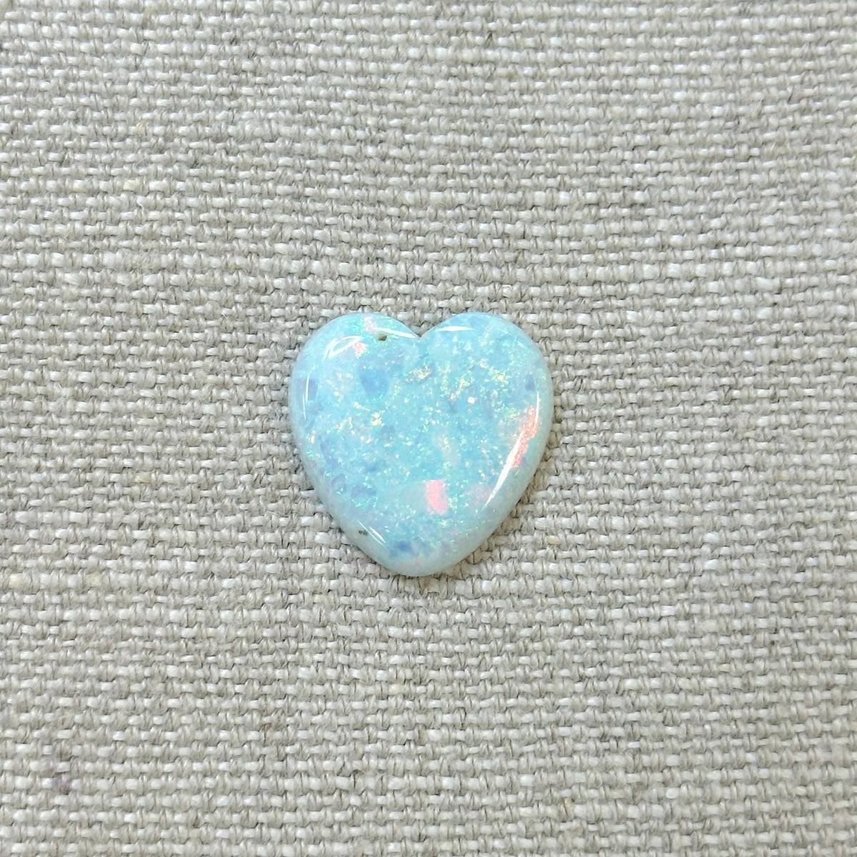 Sterling Opal 20mm Heart Cabochon
