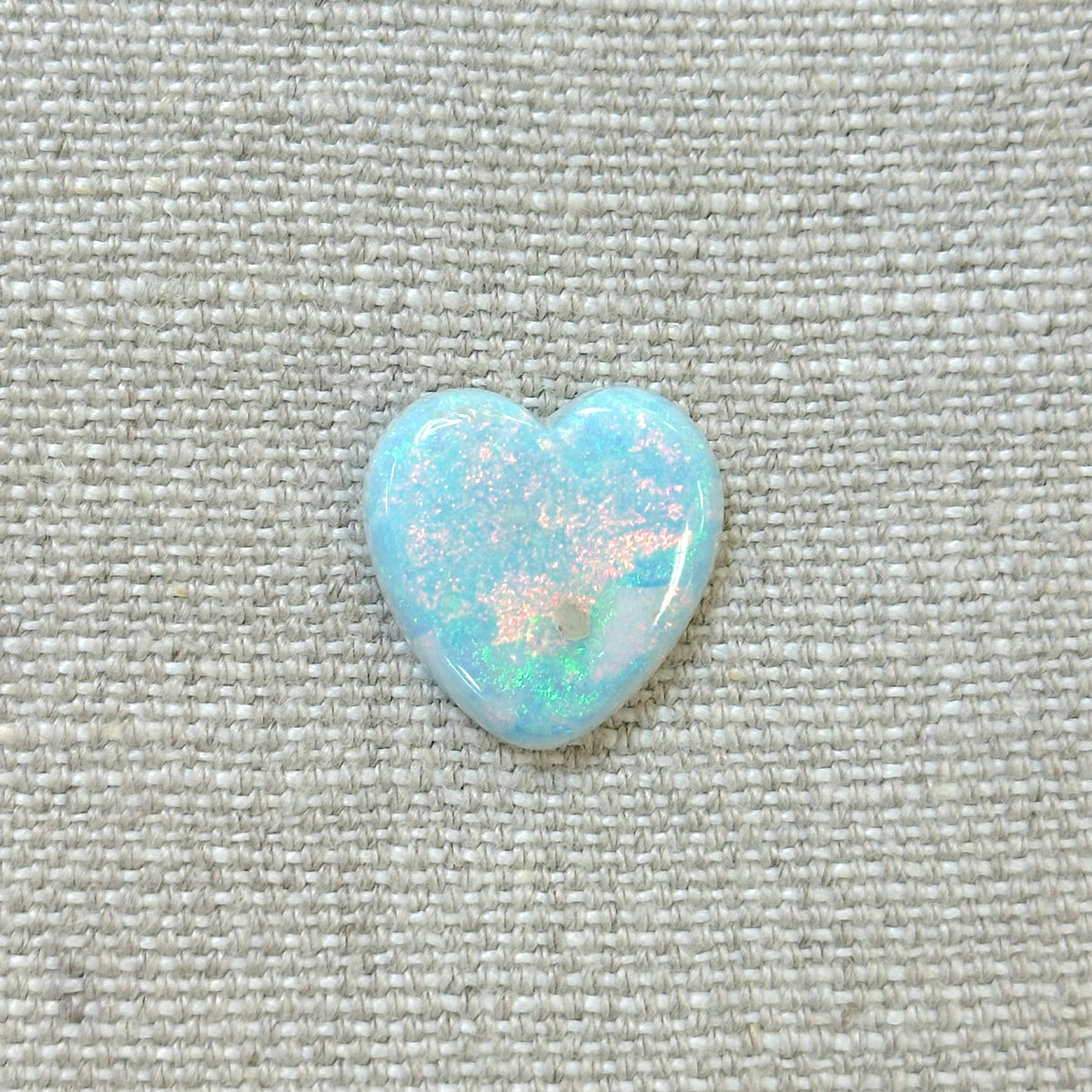 Sterling Opal 20mm Heart Cabochon