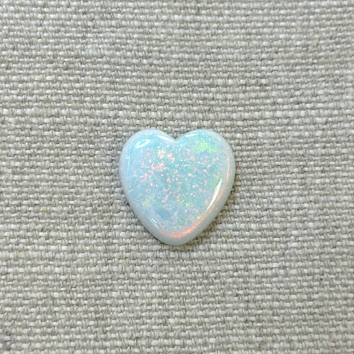 Sterling Opal 20mm Heart Cabochon