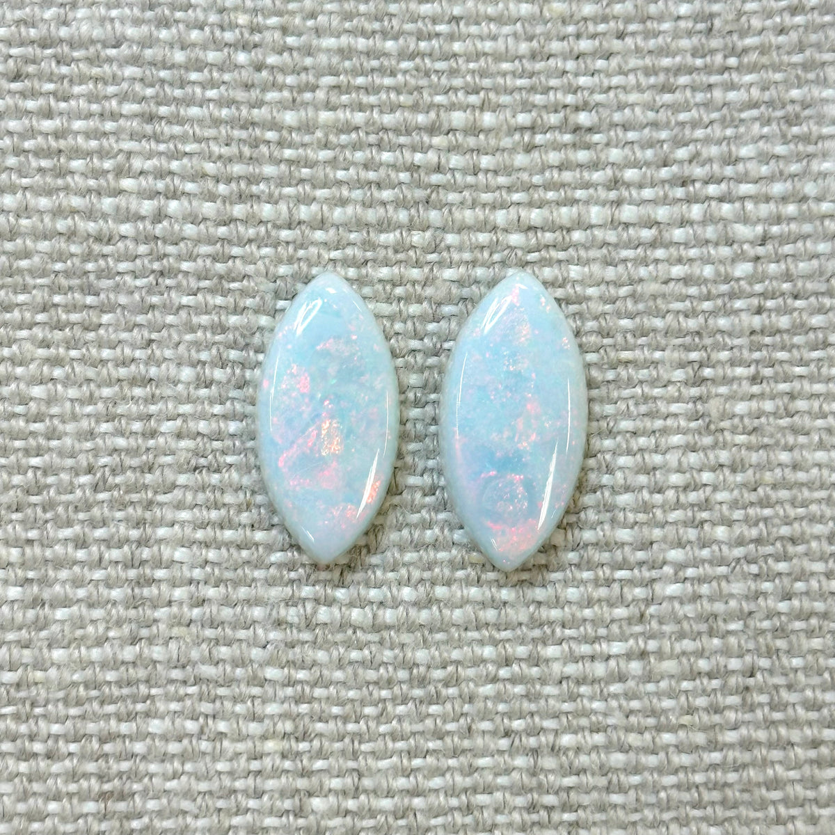 Sterling Opal 9x18mm Marquise Cabochon Set
