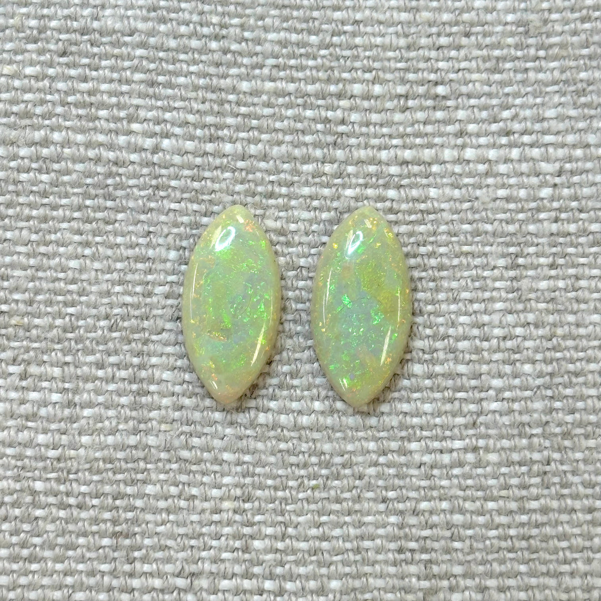 Sterling Opal 9x18mm Marquise Cabochon Set