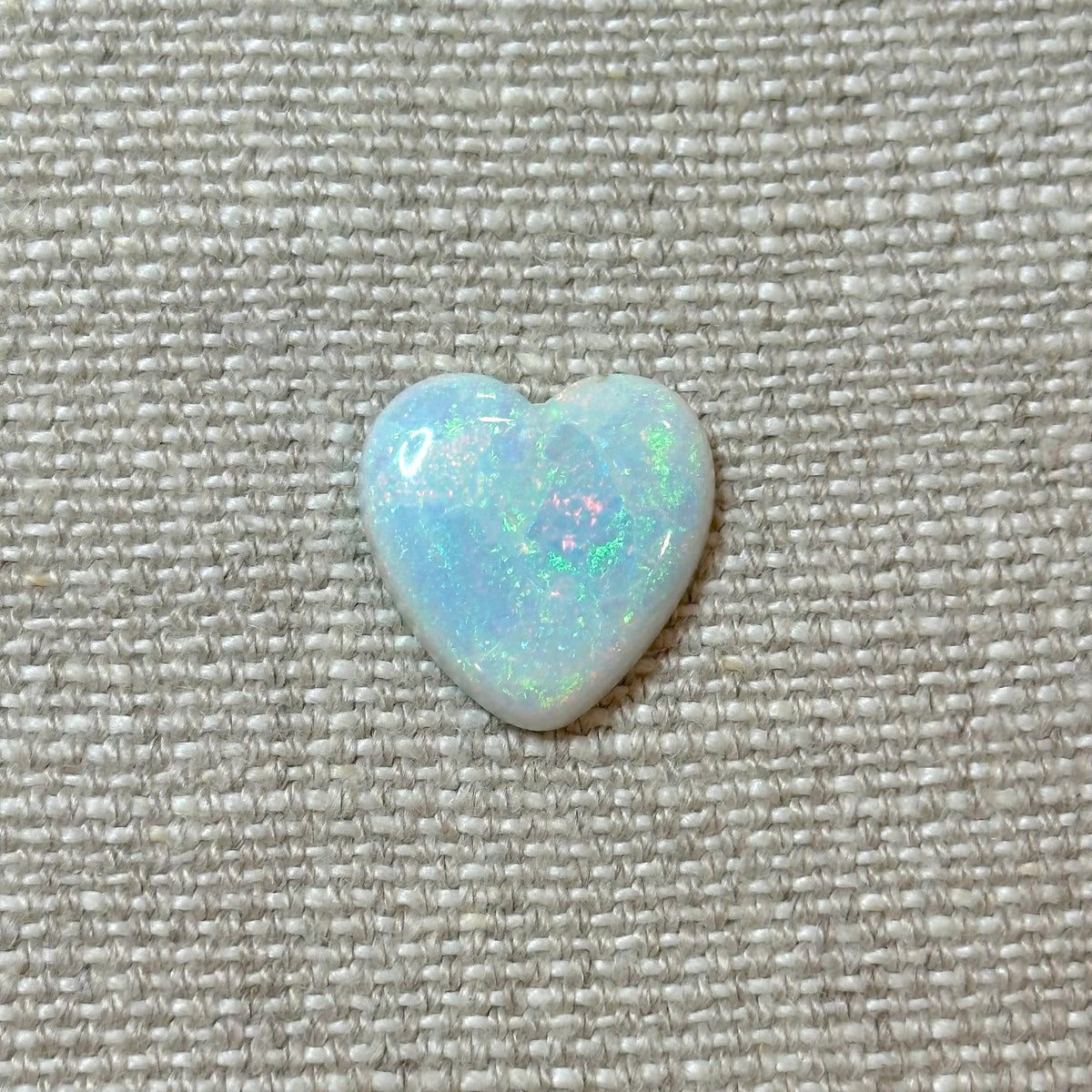 Sterling Opal 16mm Heart Cabochon