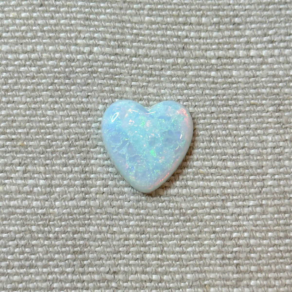 Sterling Opal 16mm Heart Cabochon