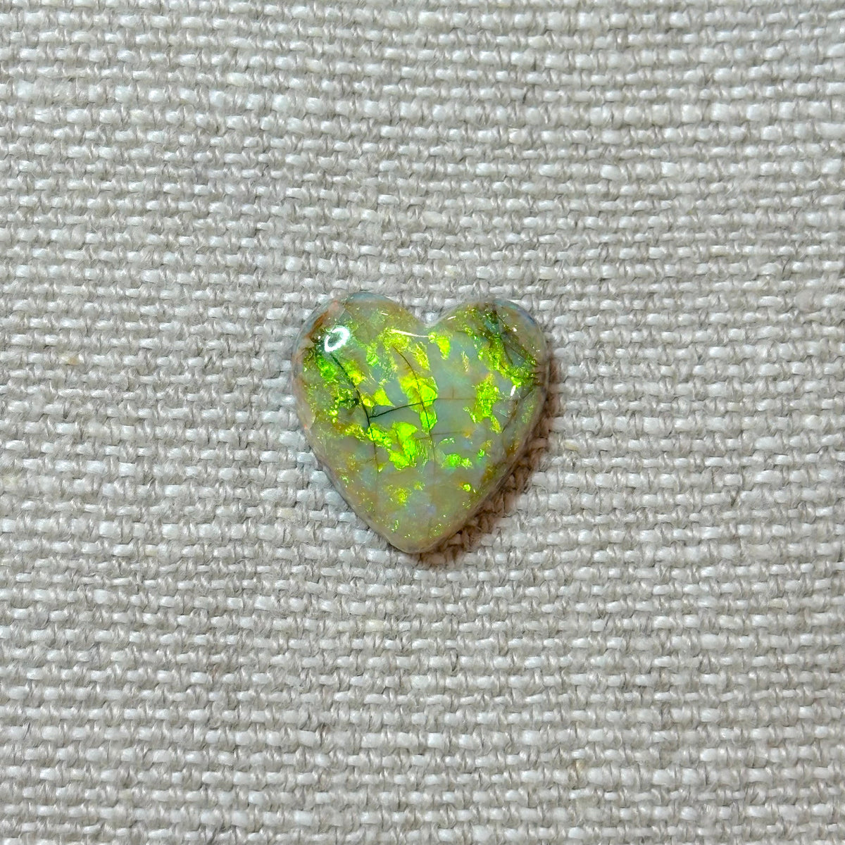 Sterling Opal 16mm Heart Cabochon