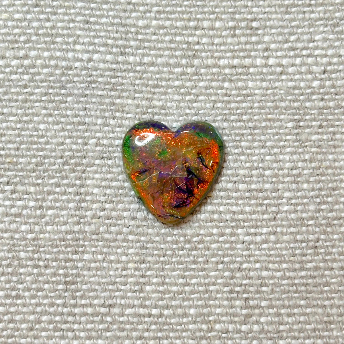 Sterling Opal 16mm Heart Cabochon