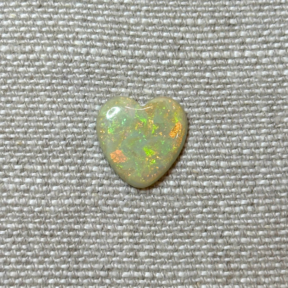 Sterling Opal 16mm Heart Cabochon