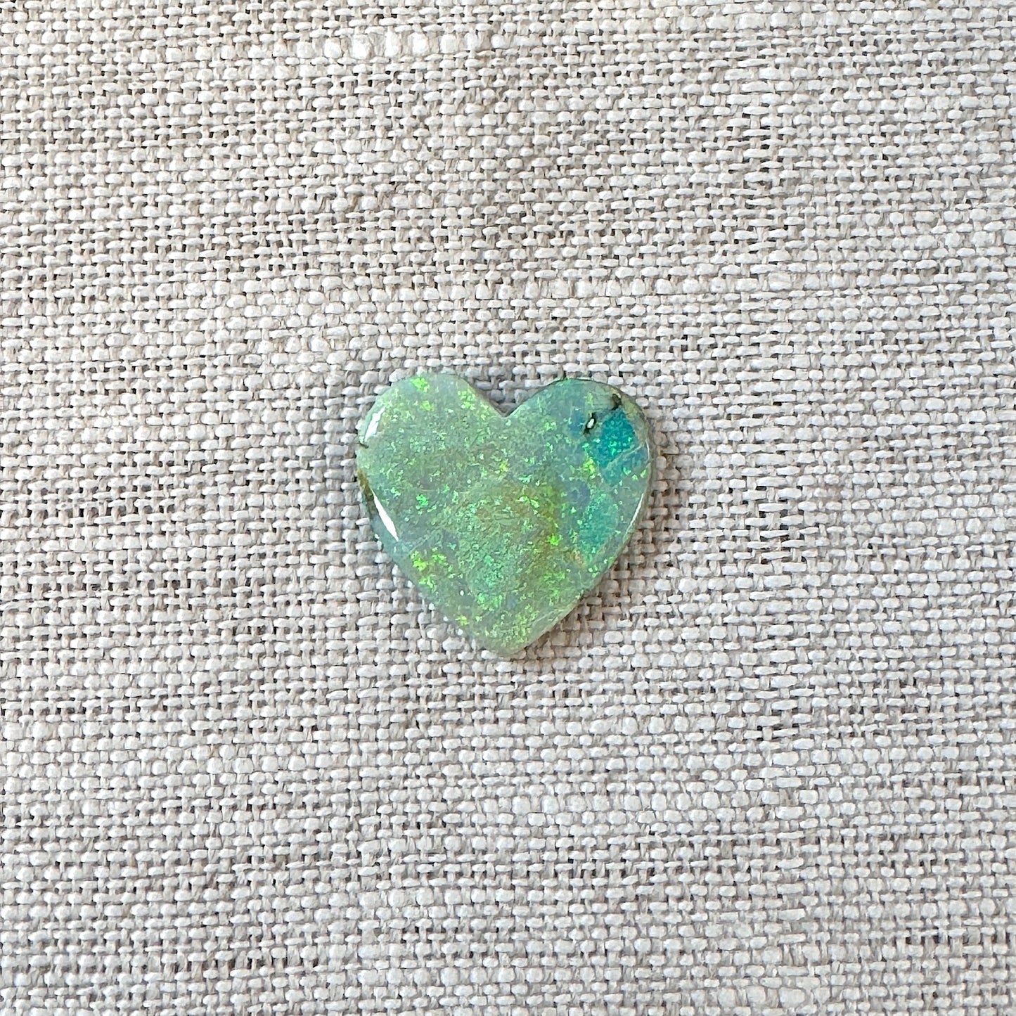Sterling Opal 16mm Heart Cabochon