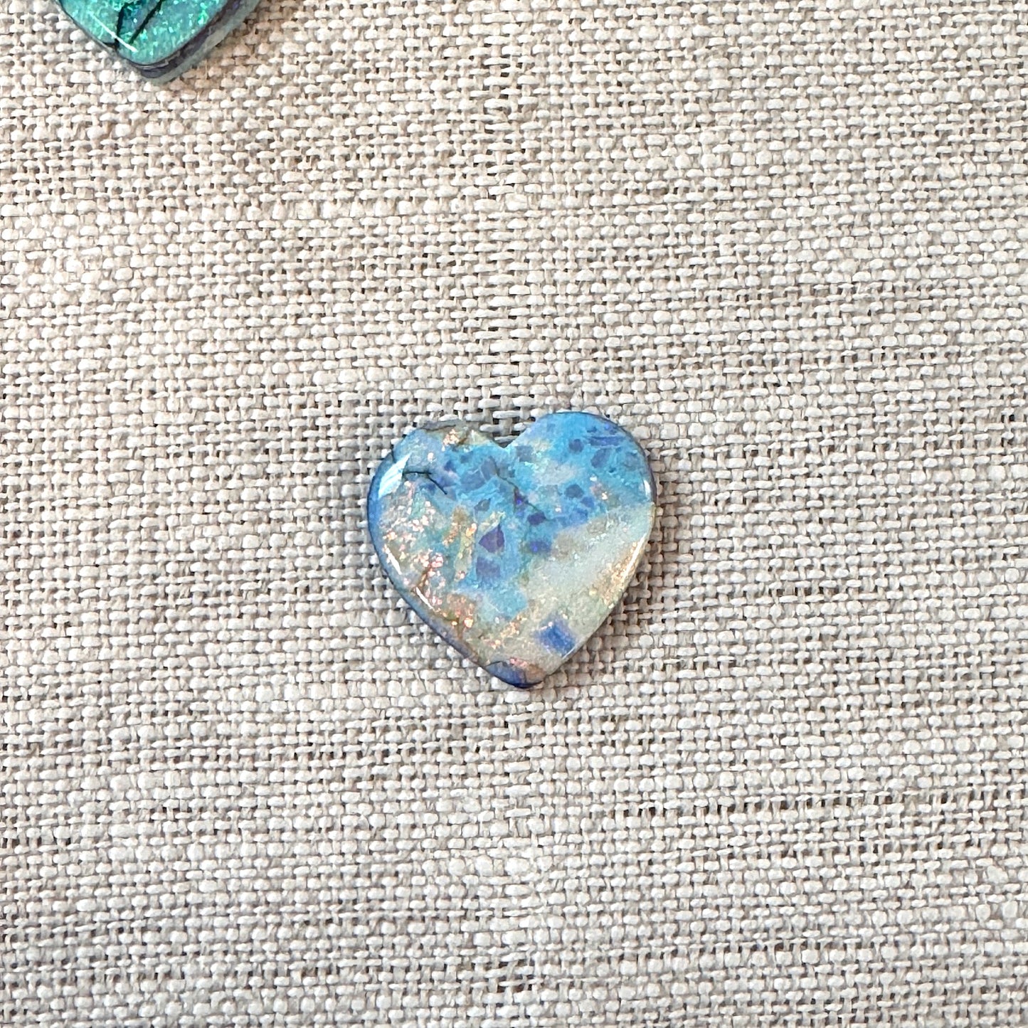 Sterling Opal 16mm Heart Cabochon