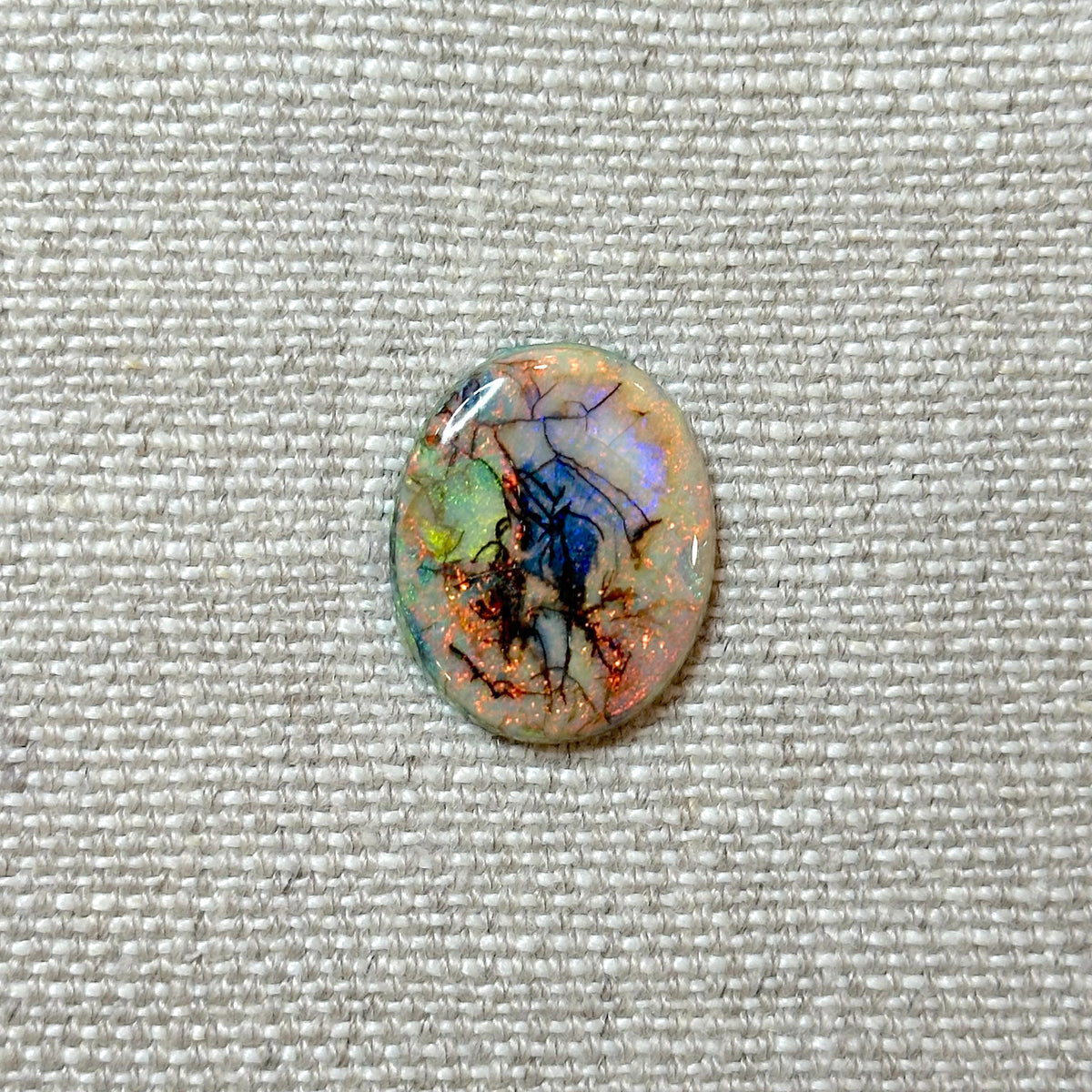 Sterling Opal 18x22mm Oval Cabochon